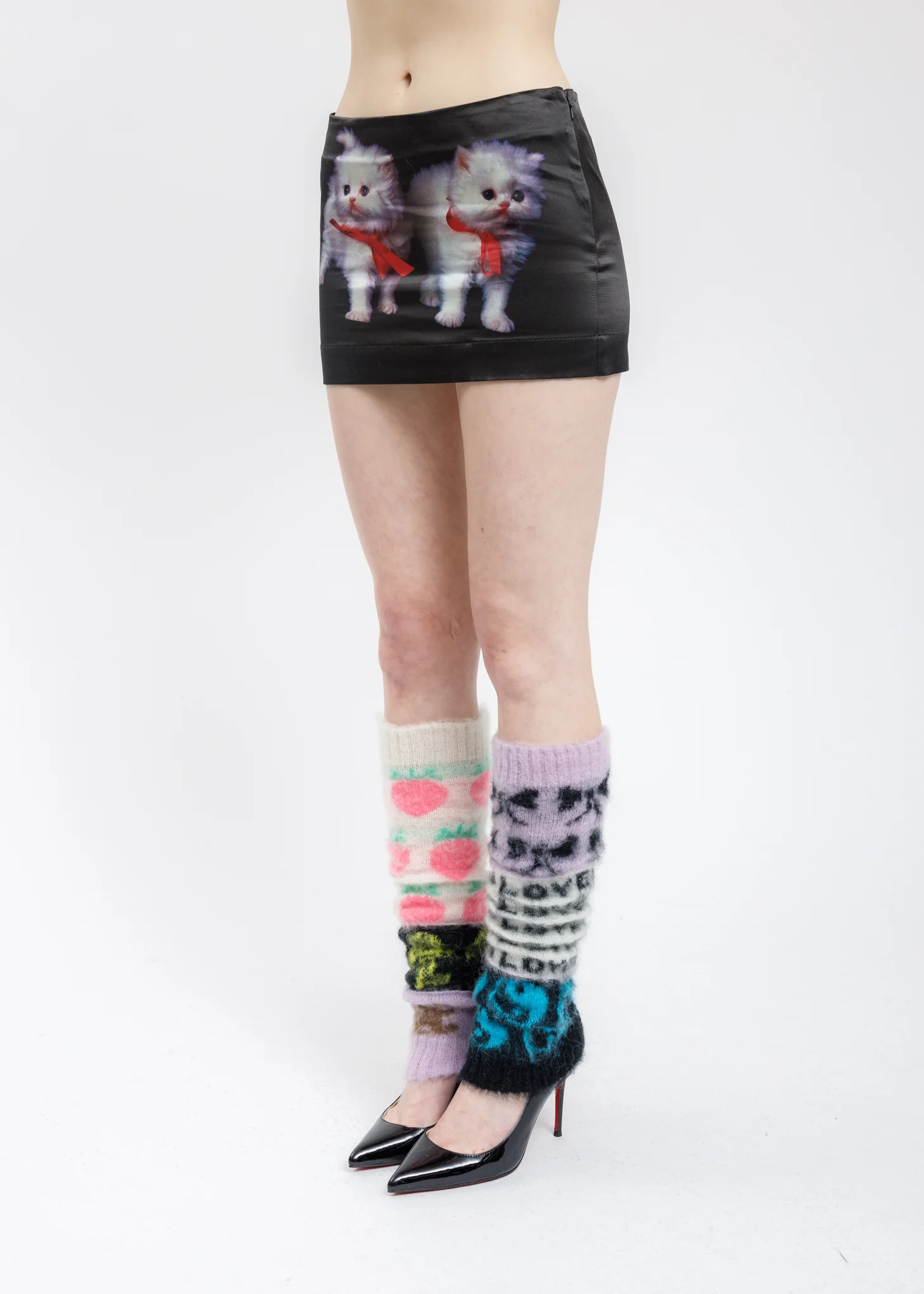 Red Bow Kittens Mini Skirt - Image 3