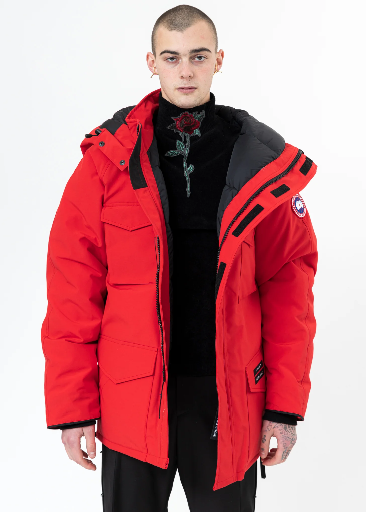 Red Canada Goose Edition Down Constable Parka - Image 11