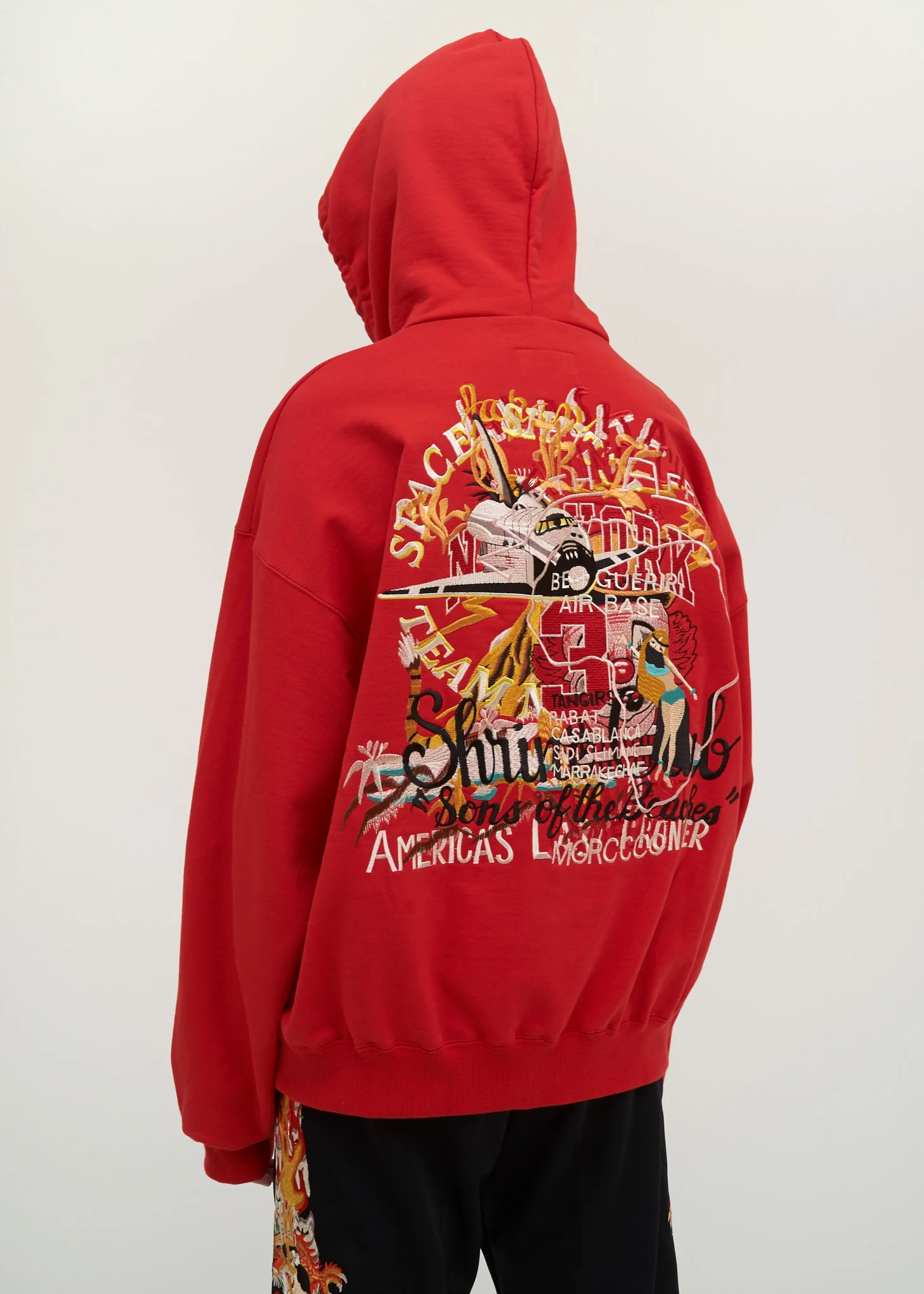 Red Chaos Embroidery Hoodie
