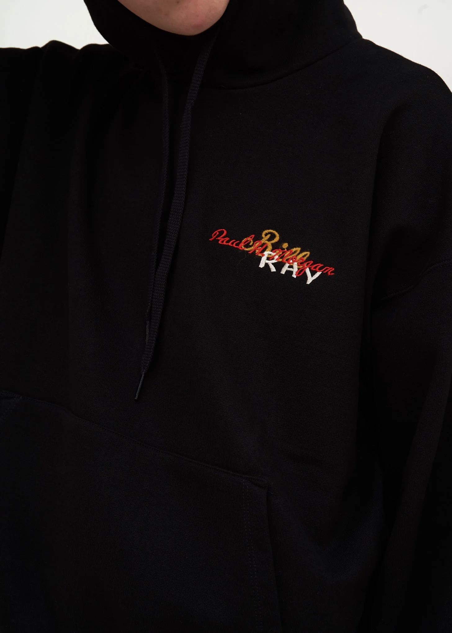 Black Chaos Embroidery Hoodie - Image 4