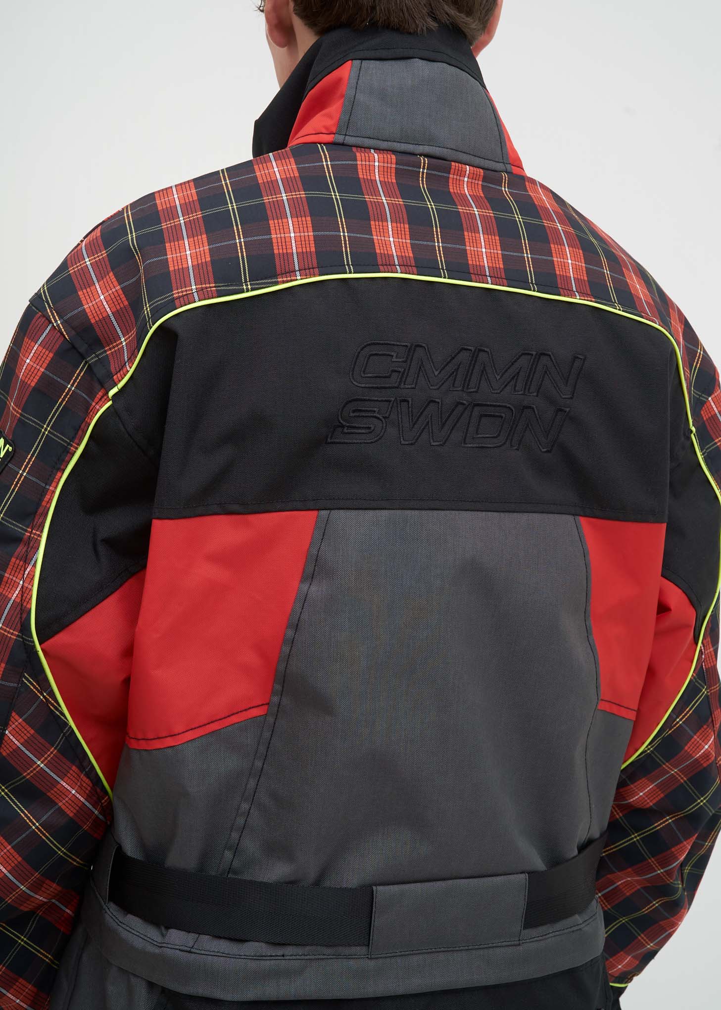 Red Check Roman Technical Jacket - Image 5
