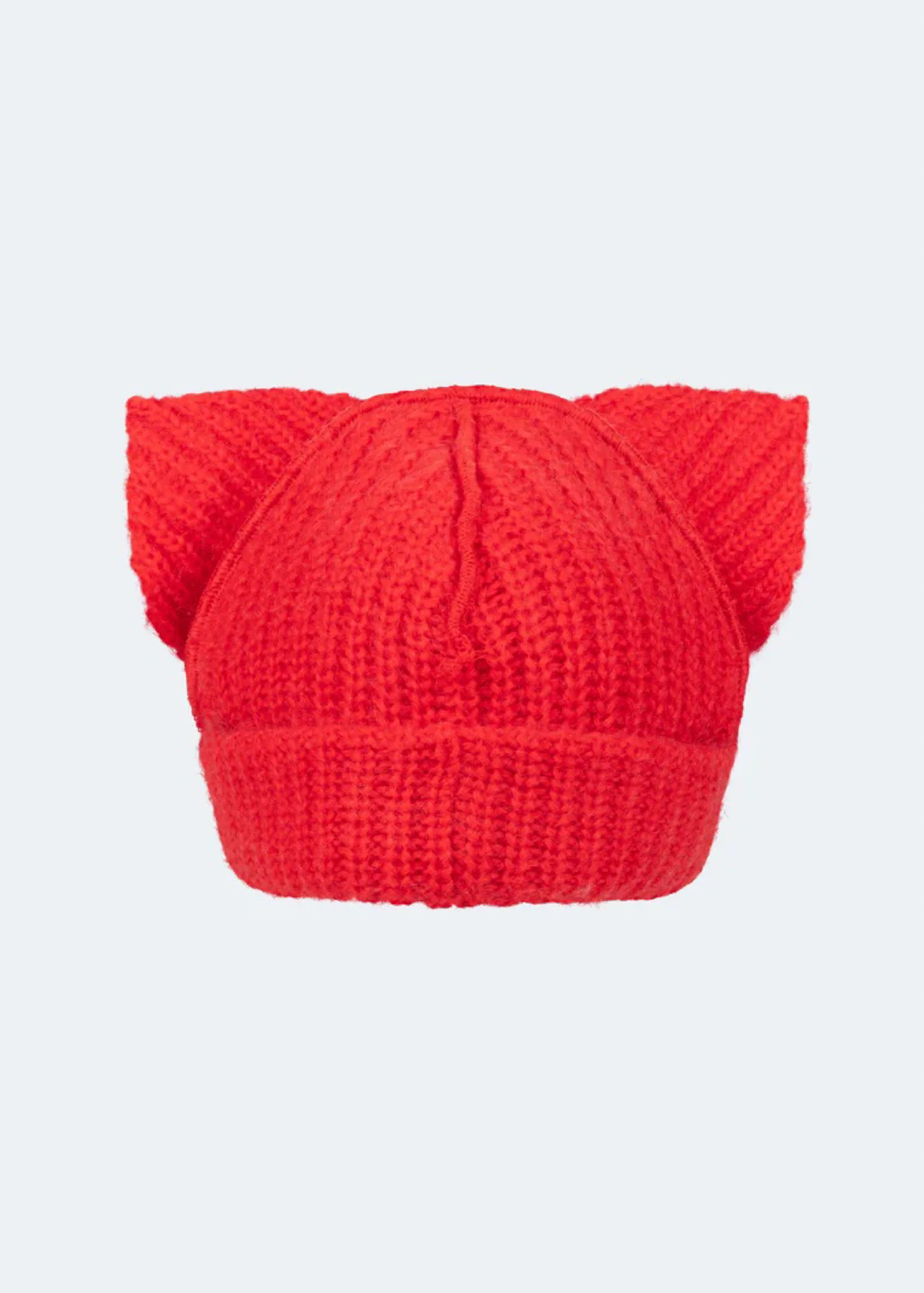 RED CHUNKY EARS BEANIE - Image 2
