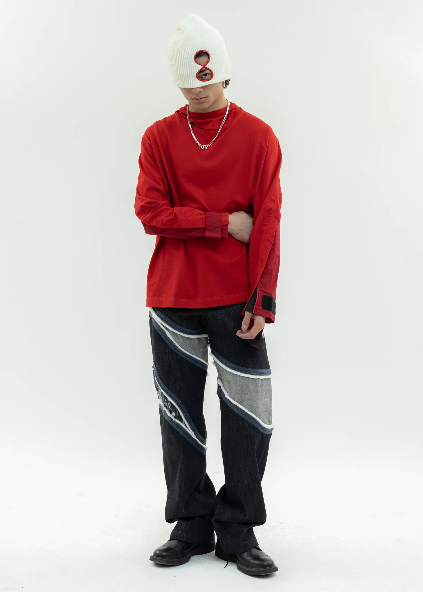 Red Cut Out Sweater - Image 8