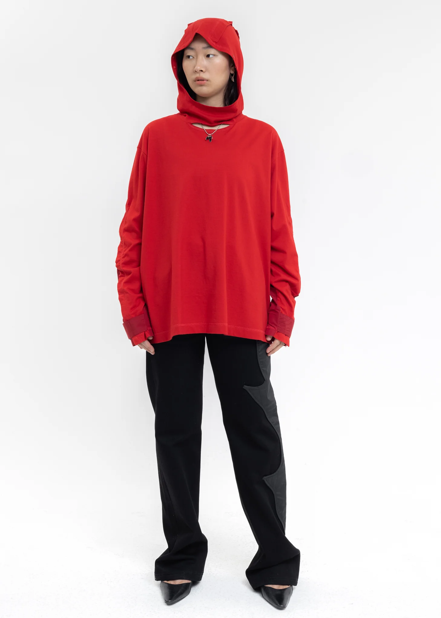 Red Cut Out Sweater - Image 8
