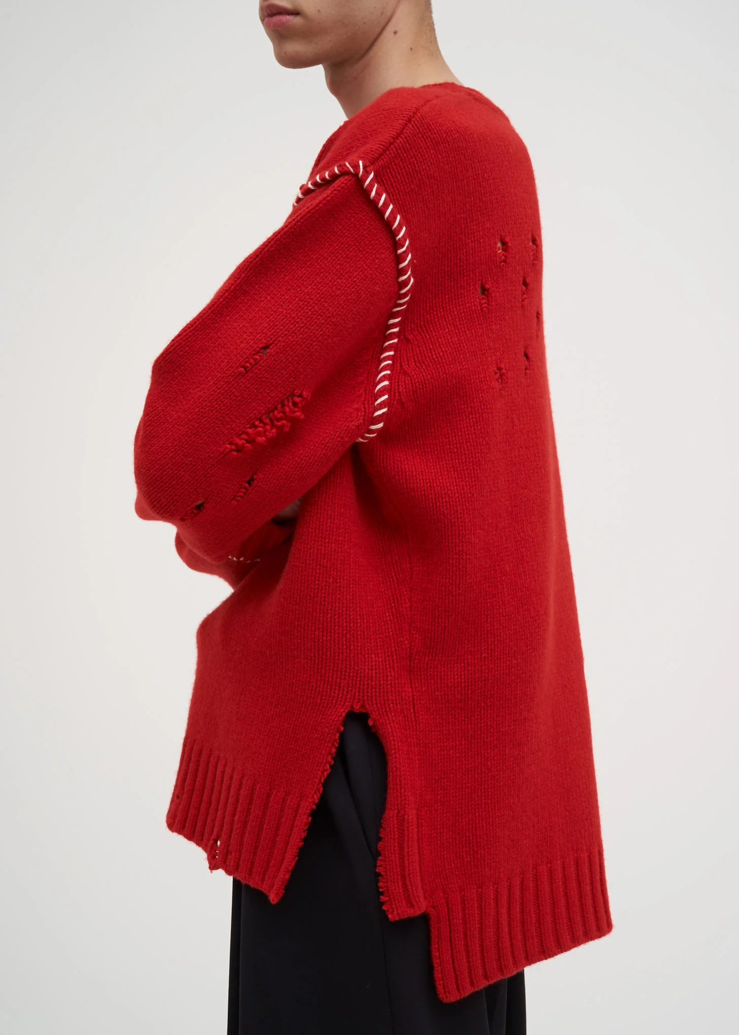 Red Damaged Knit - Image 2