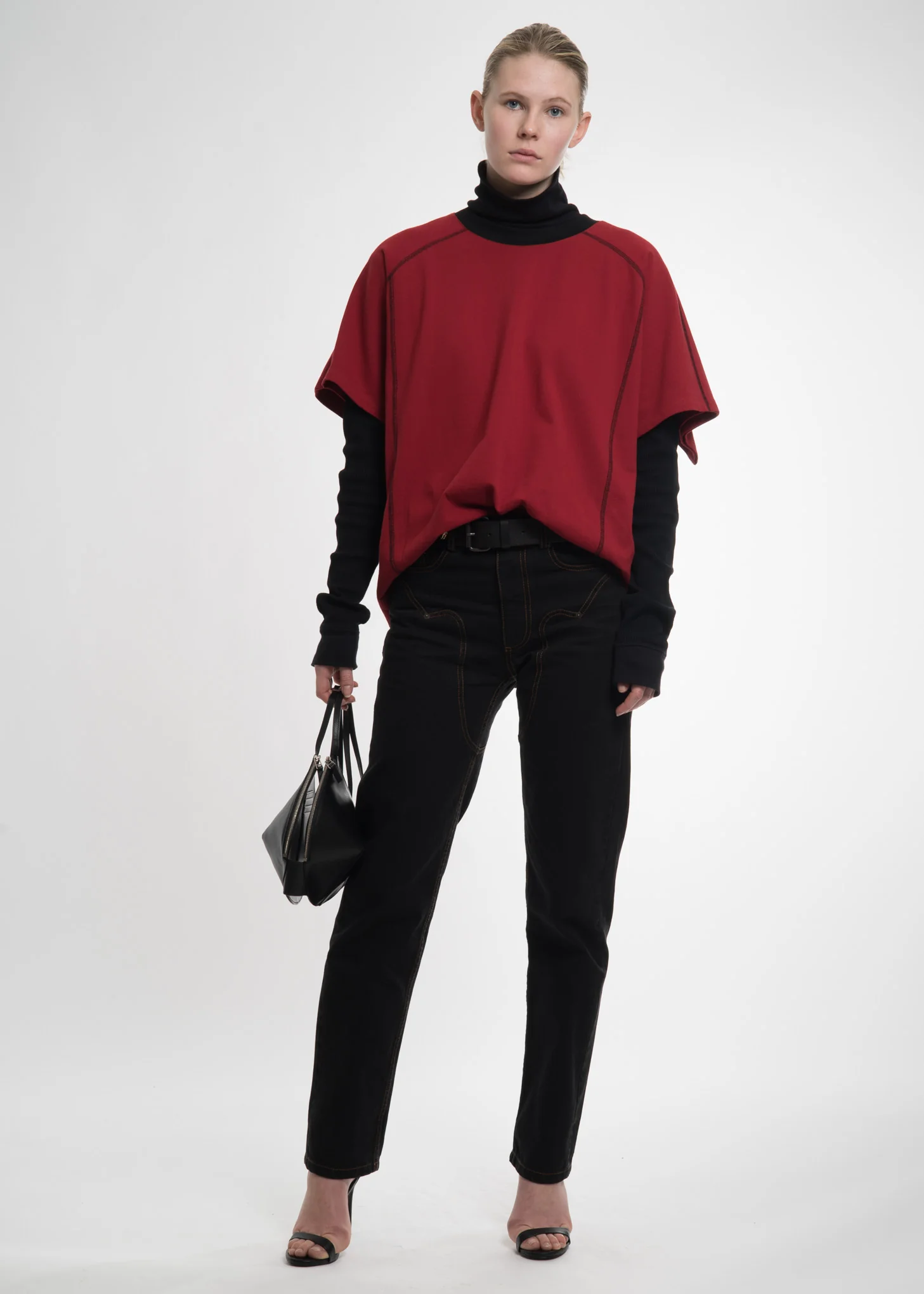 Red Double Layer T-Shirt - Image 9
