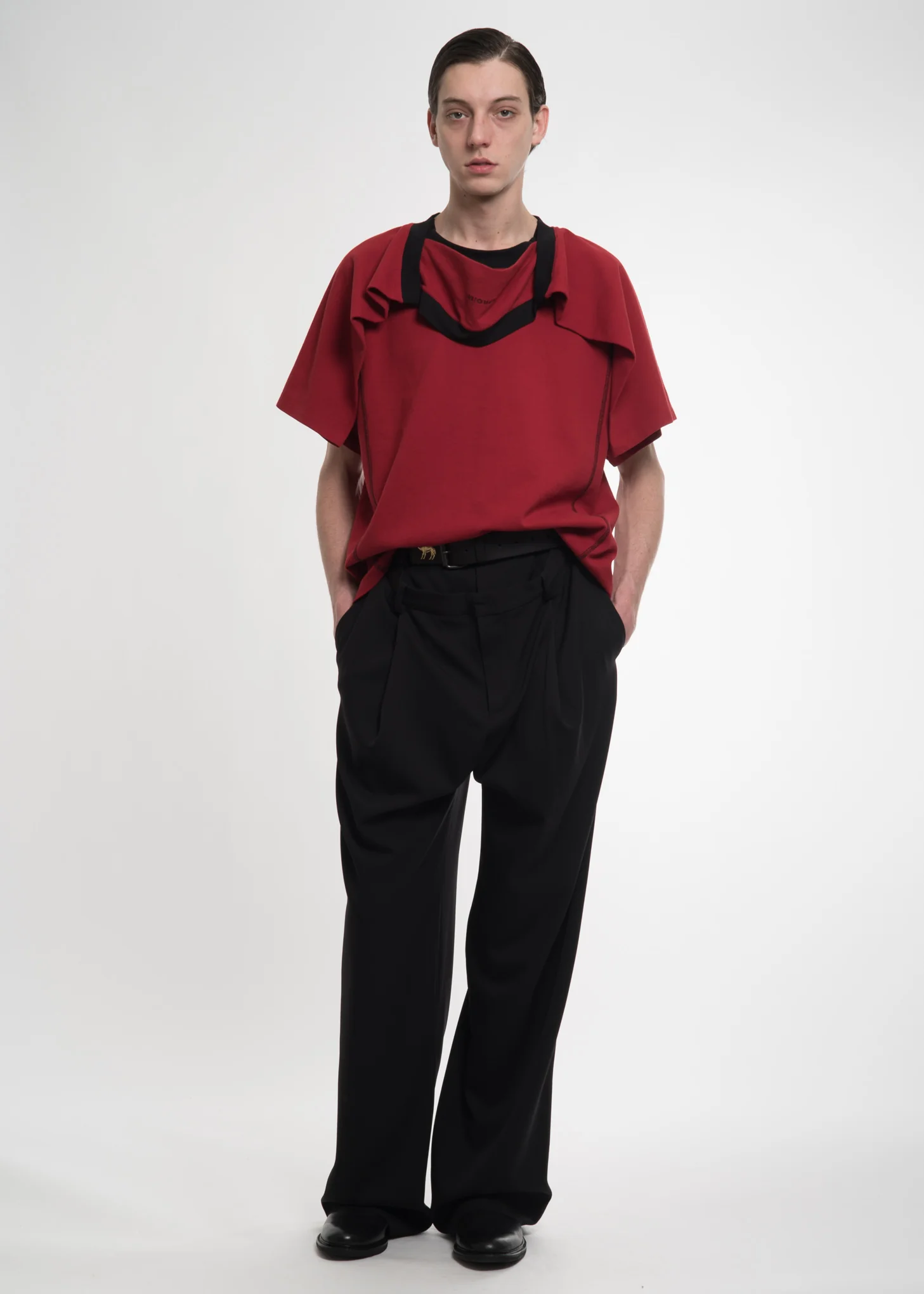 Red Double Layer T-Shirt - Image 8