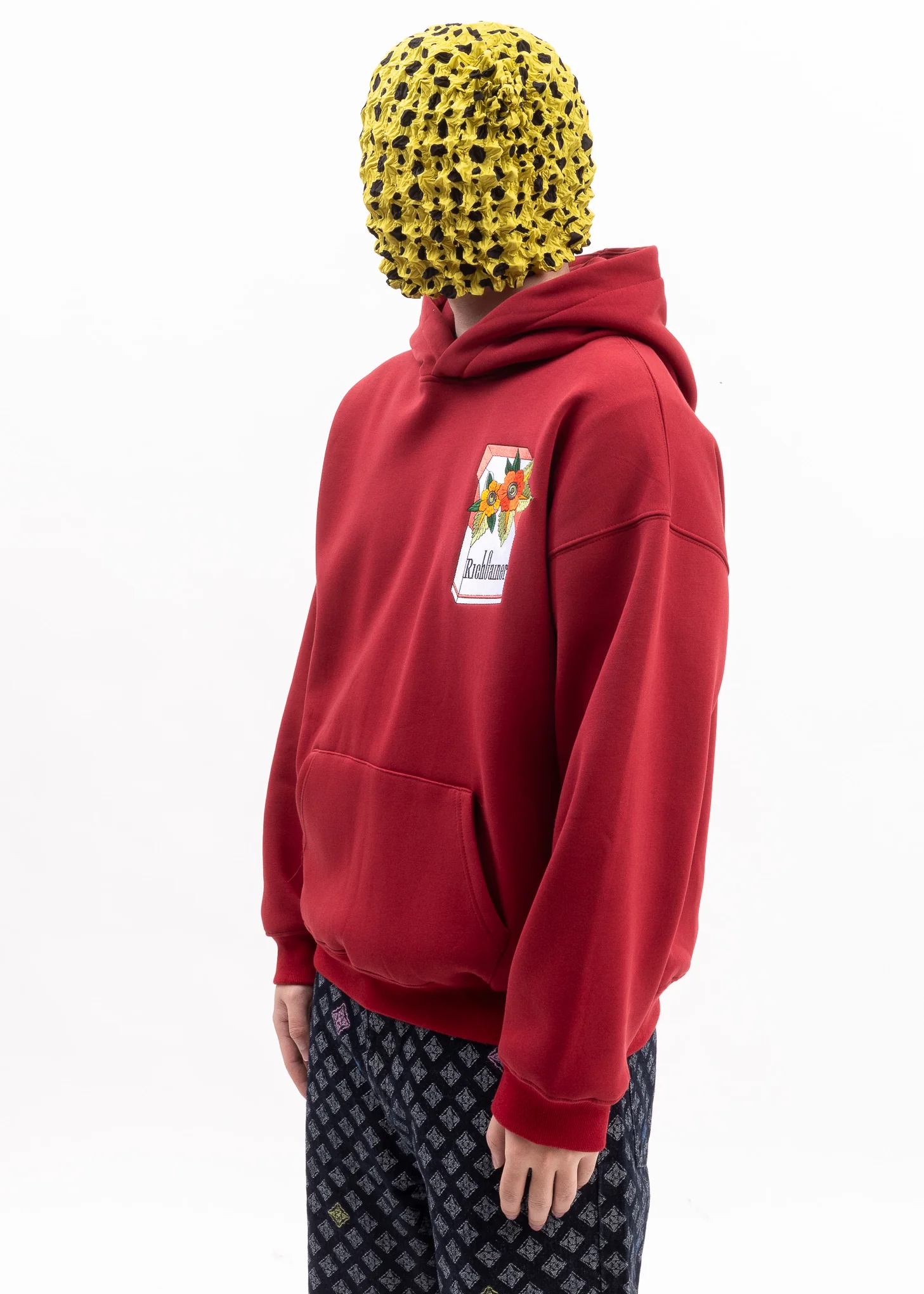 RED EMBROIDERY PATCHWORK HOODIES - Image 3