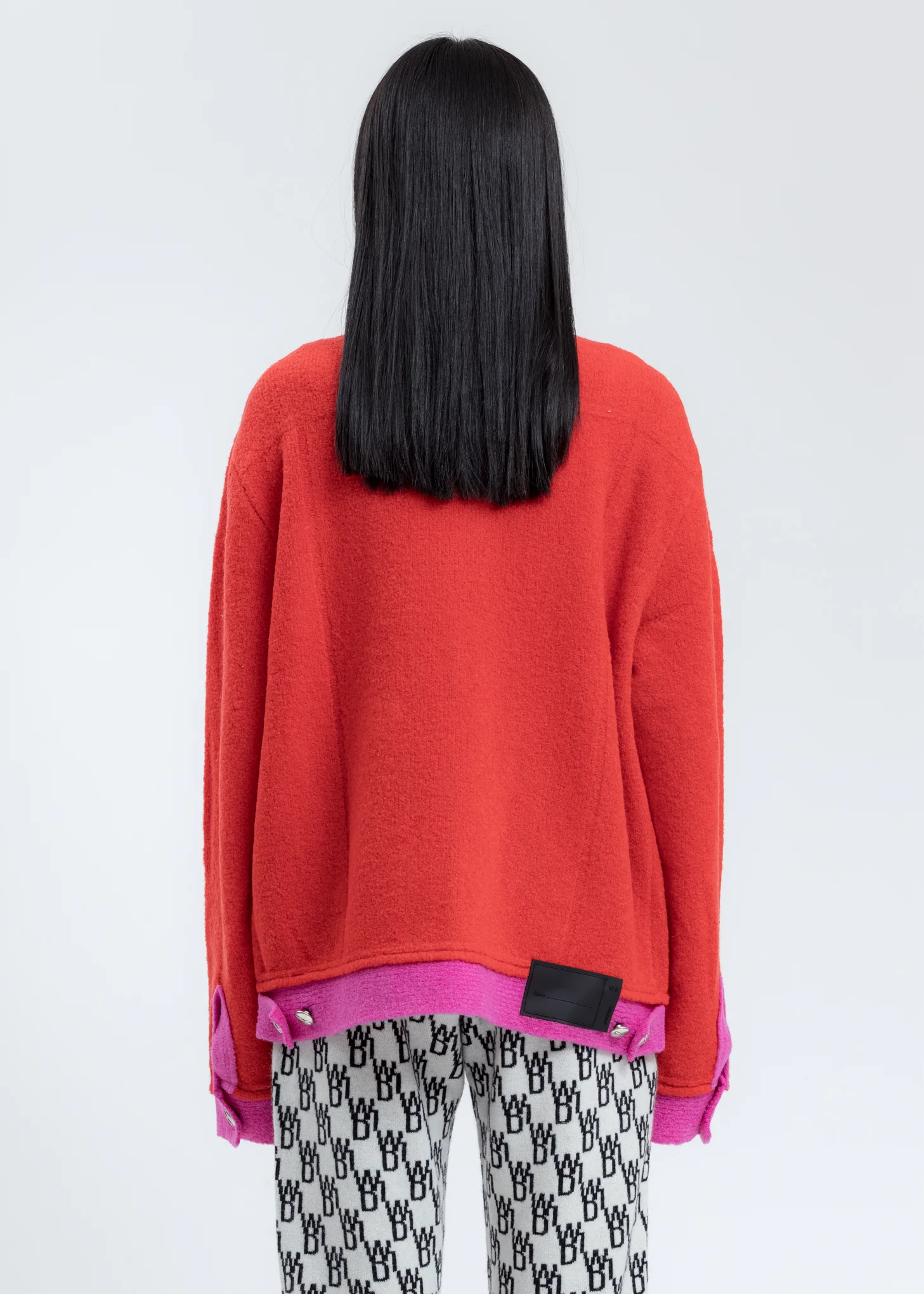 Red Felted Knitted Jacket - Image 5