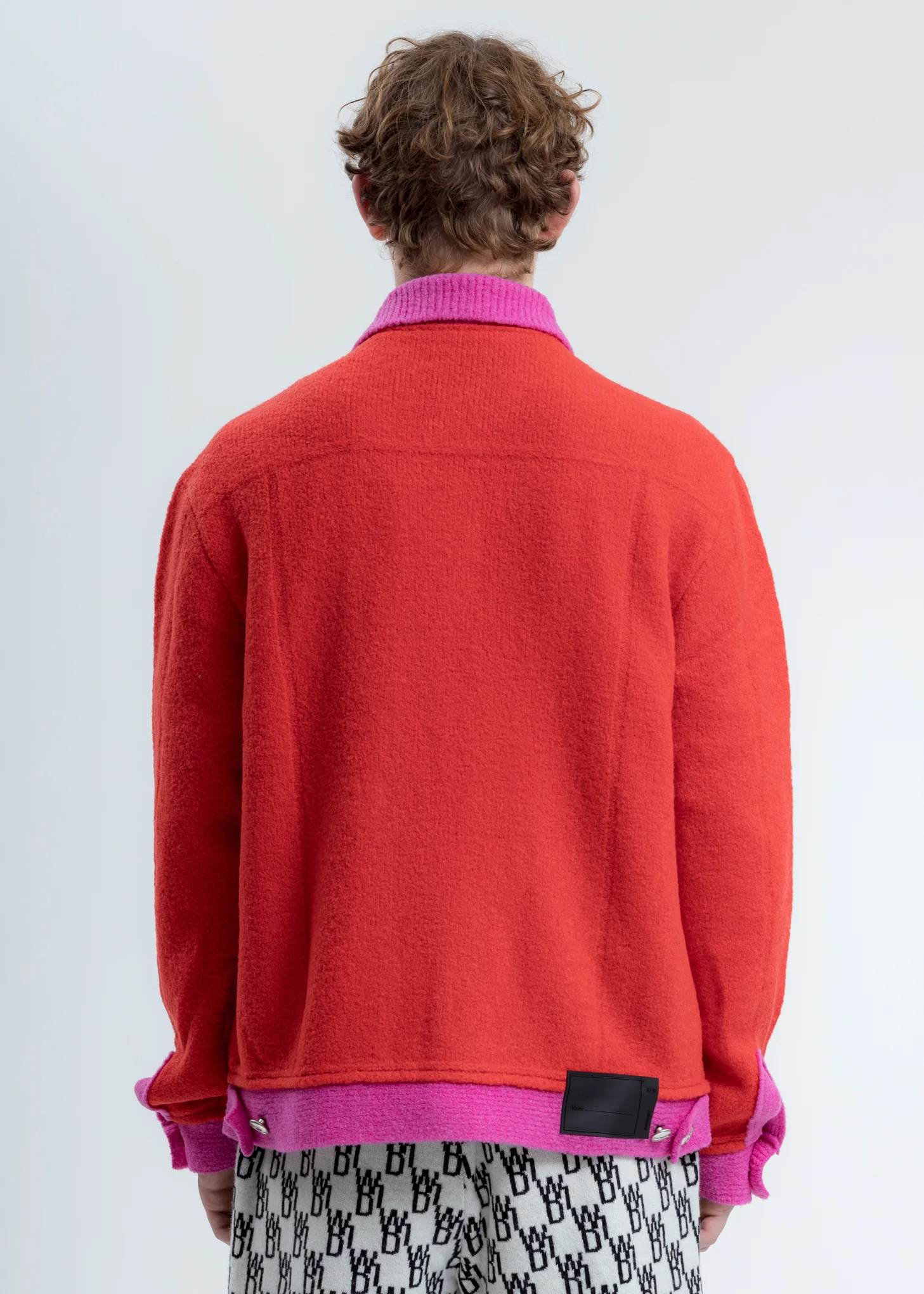 Red Felted Knitted Jacket - Image 5