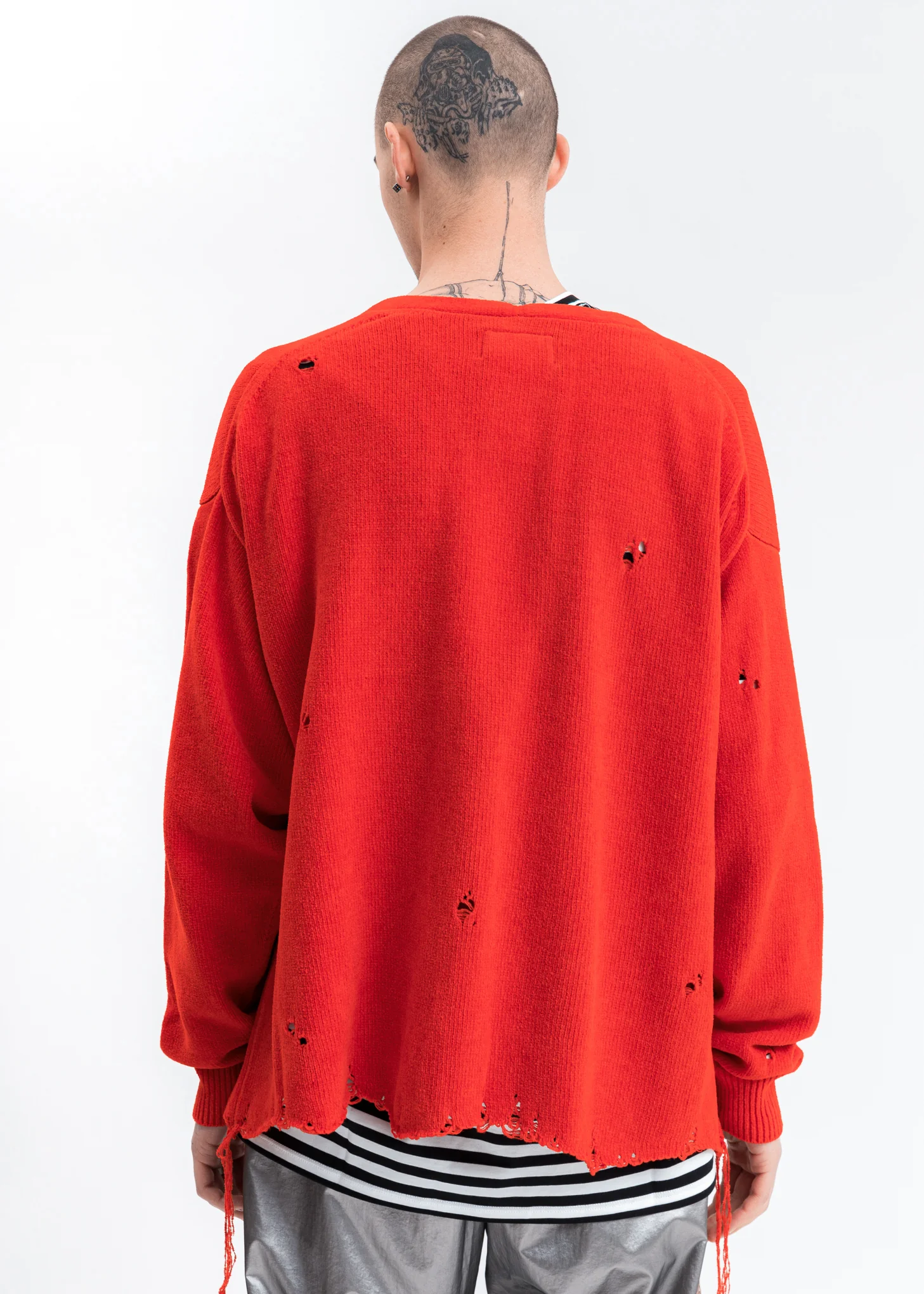 Red Flower Corsage Cardigan - Image 4