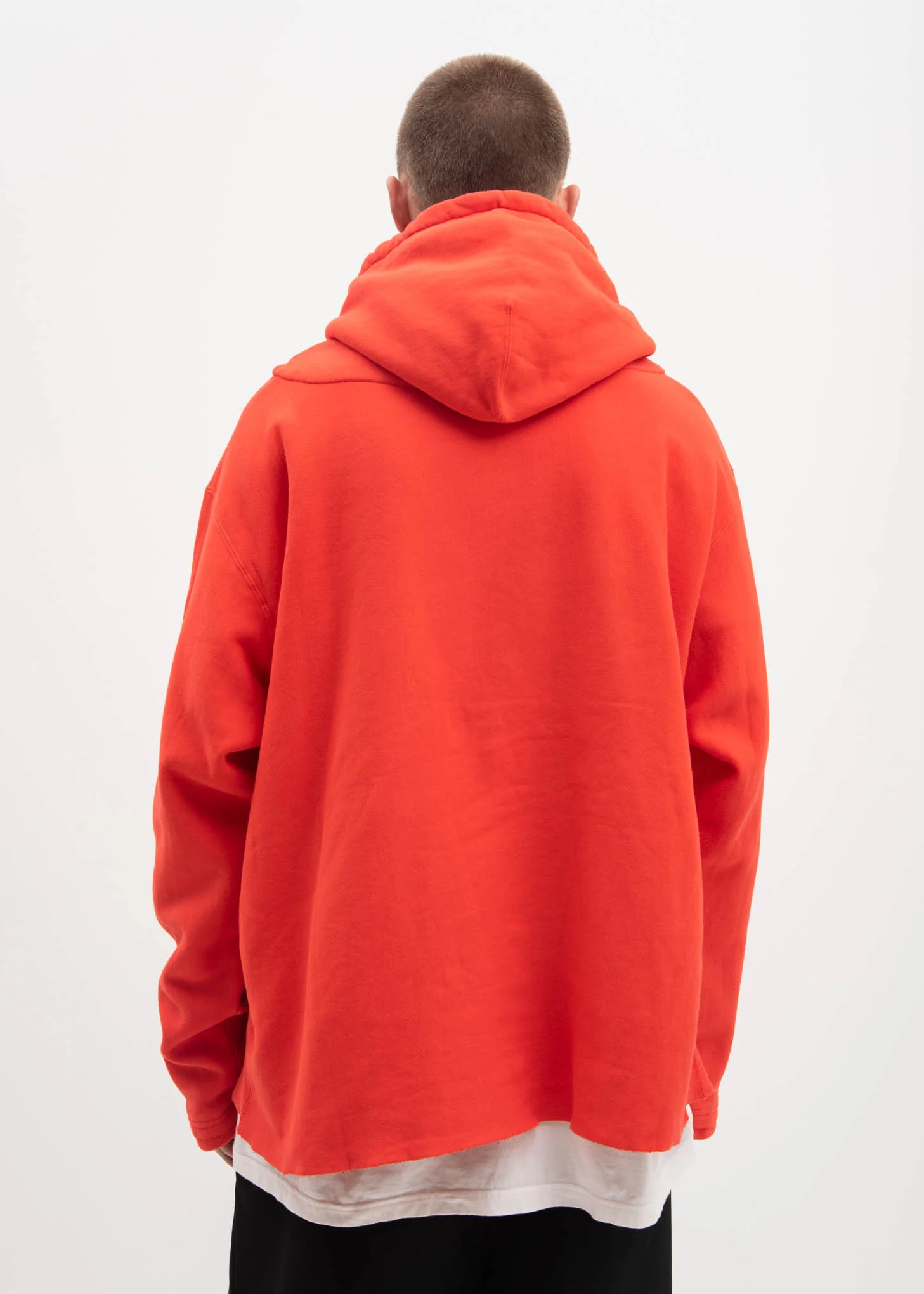 Red Fraying Hoodie - Image 3