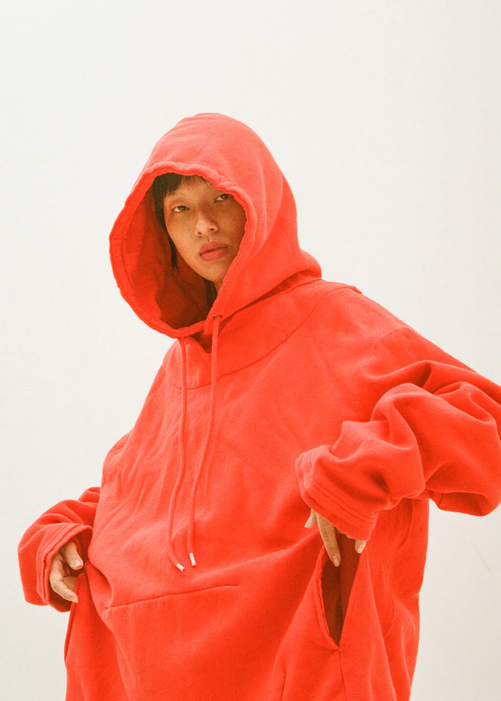 Red Fraying Hoodie - Image 6