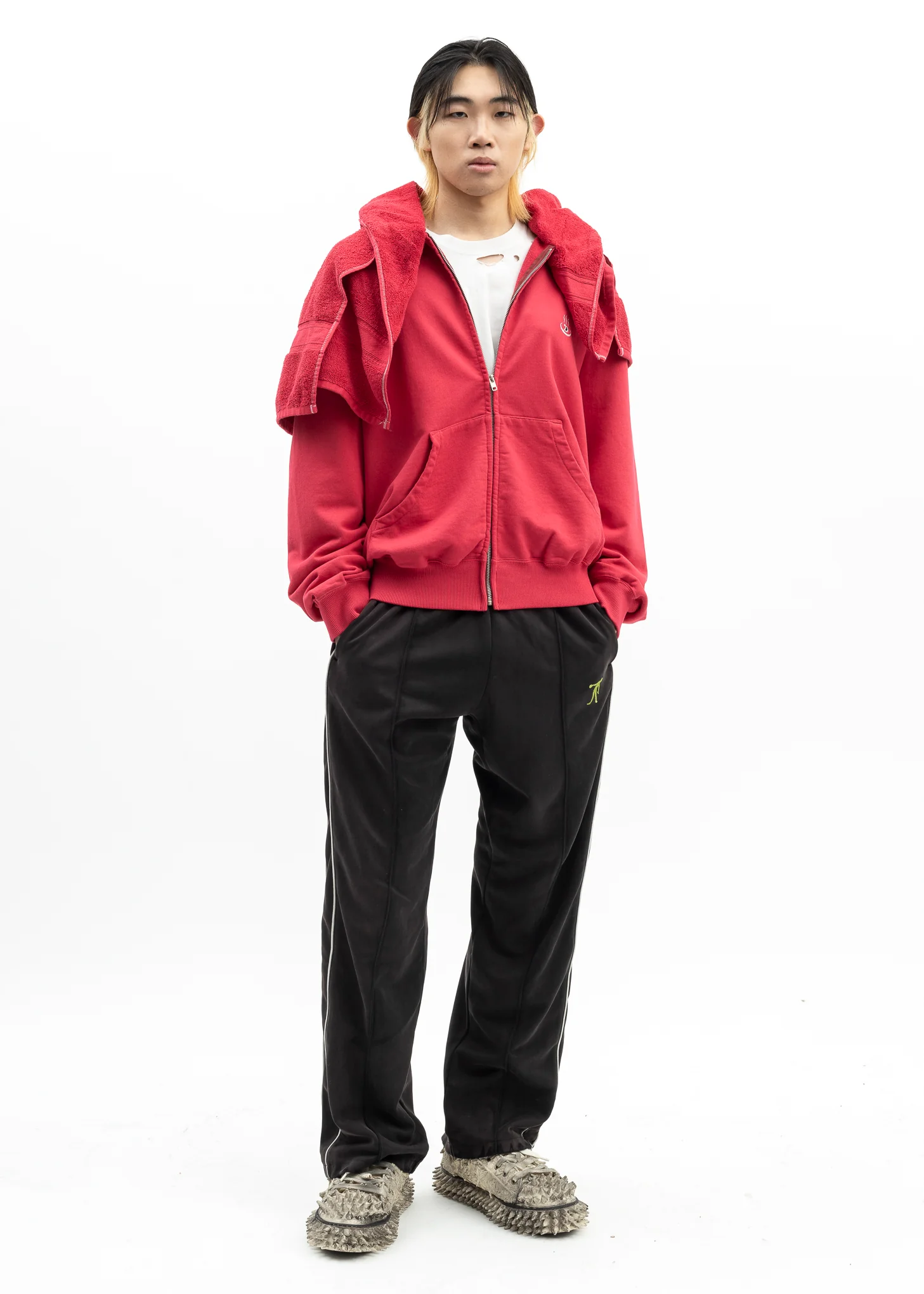 RED ONSEN TOWEL HOODIE - Image 10