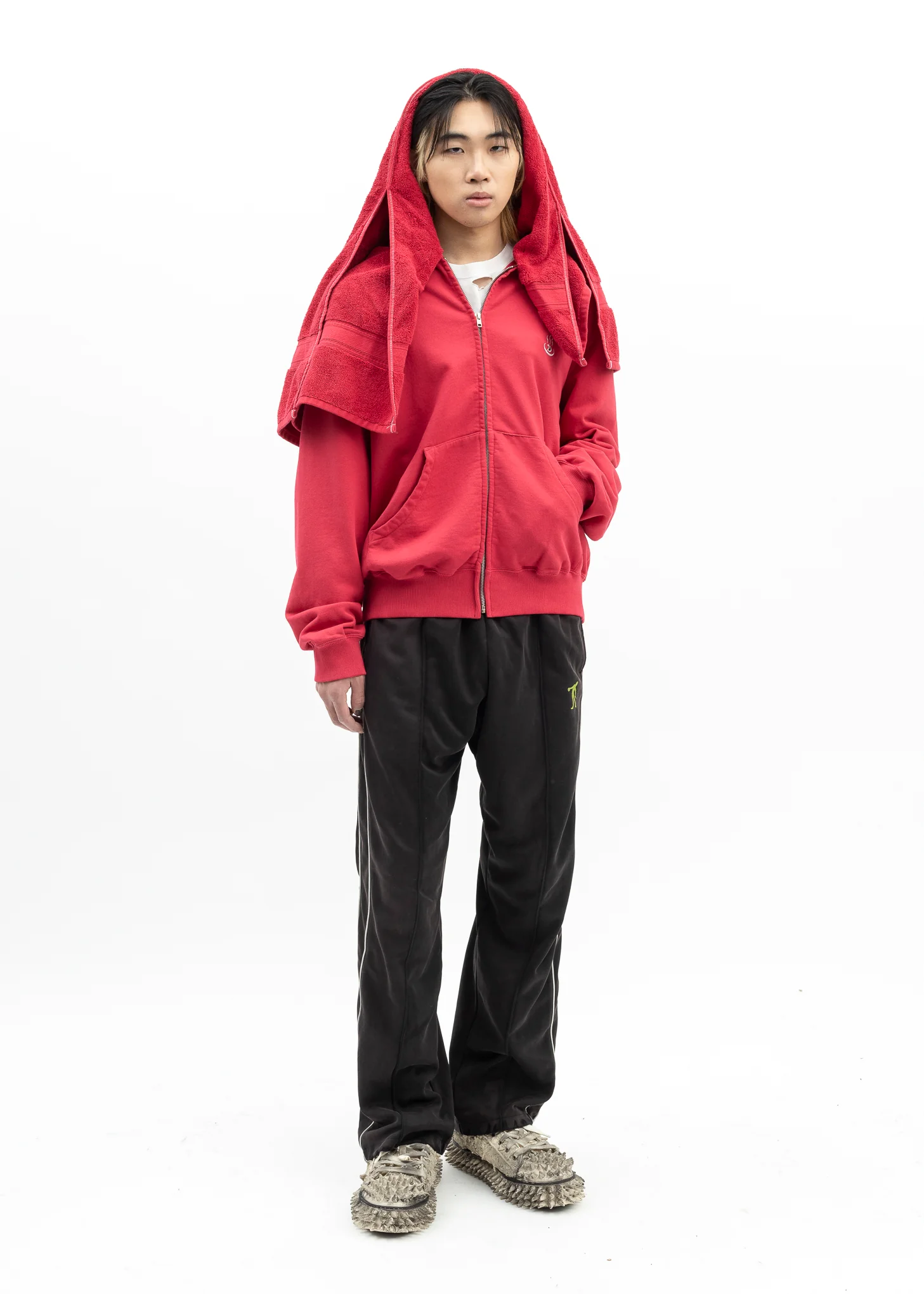 RED ONSEN TOWEL HOODIE - Image 5