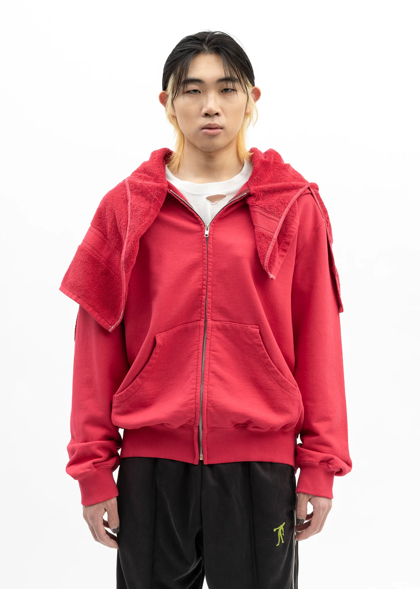RED ONSEN TOWEL HOODIE - Image 6