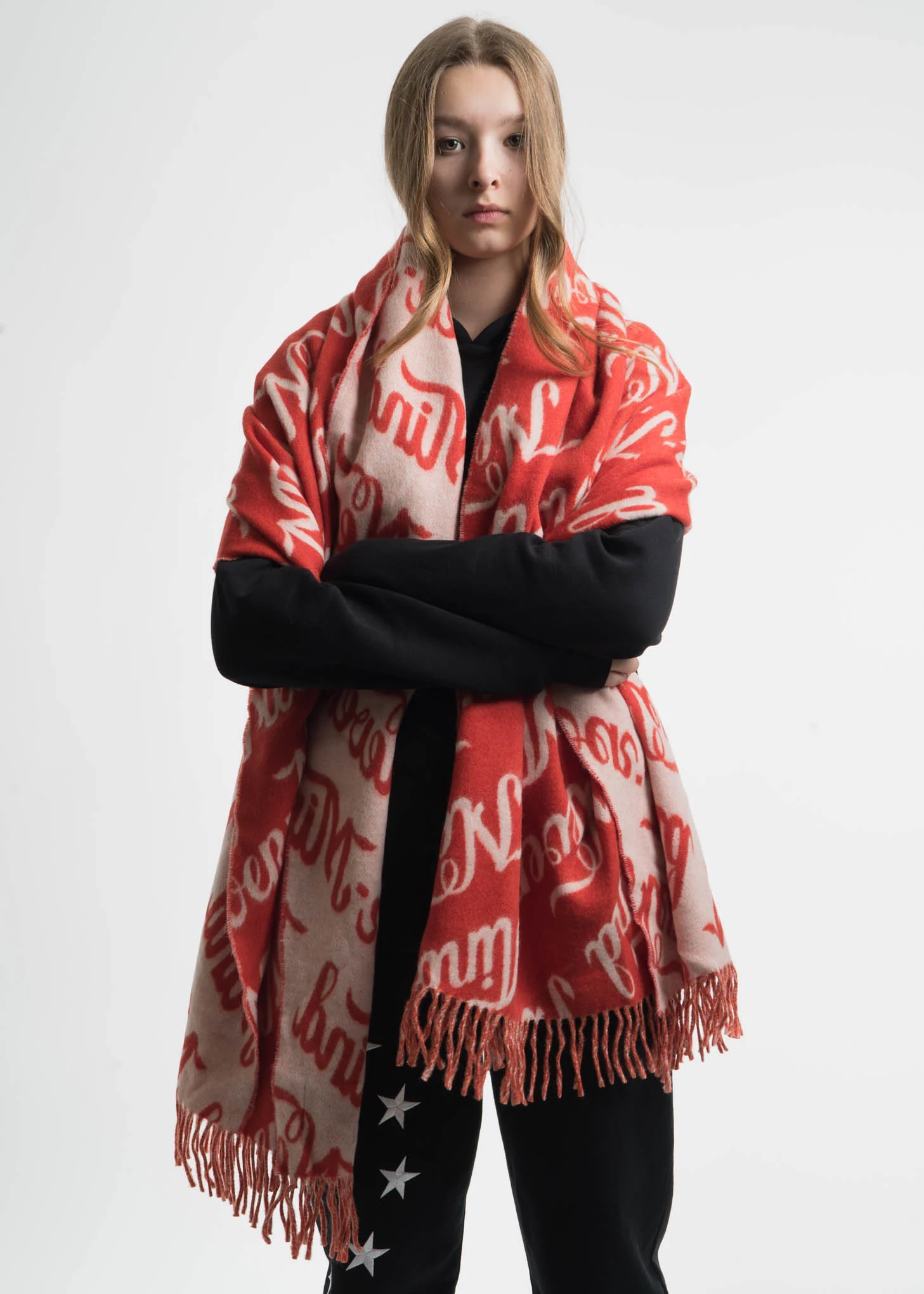 Red Life Wool Nevermind Scarf