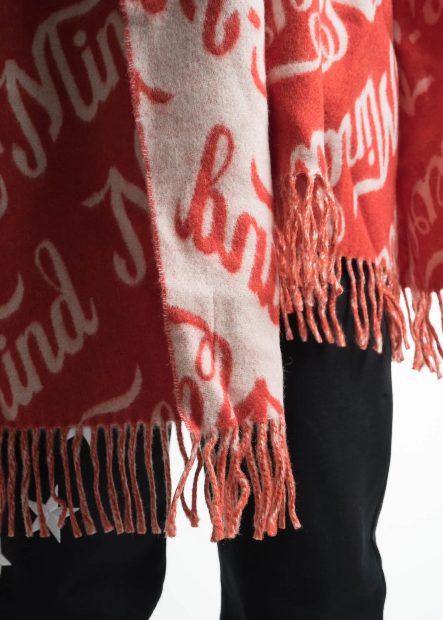Red Life Wool Nevermind Scarf - Image 2