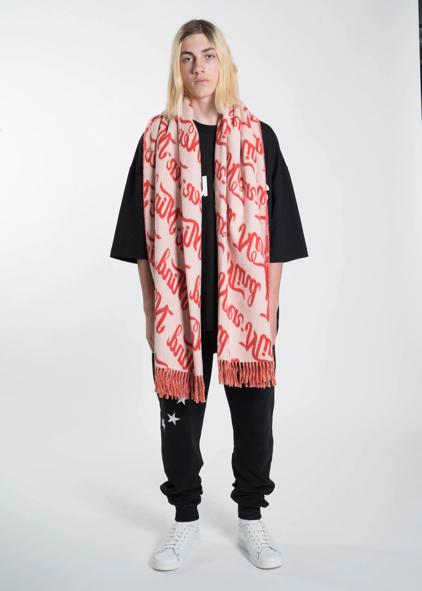 Red Life Wool Nevermind Scarf - Image 2