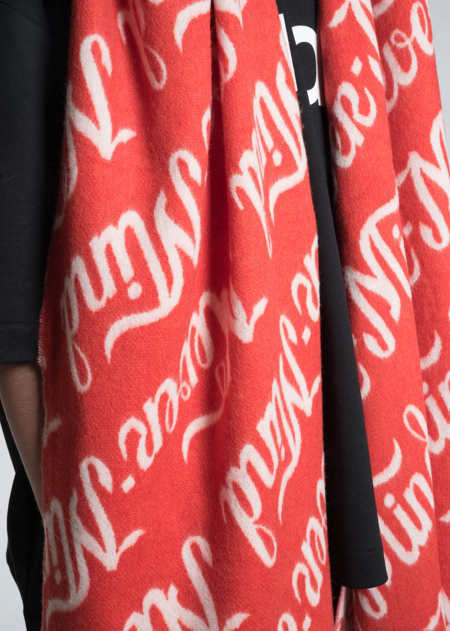 Red Life Wool Nevermind Scarf - Image 3