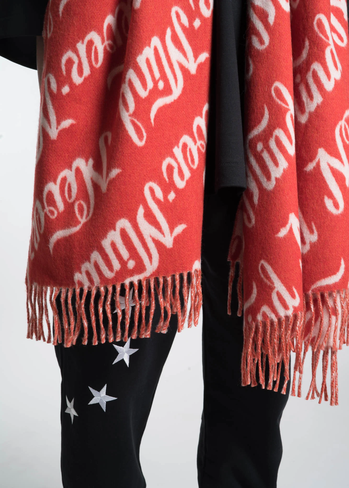 Red Life Wool Nevermind Scarf - Image 5