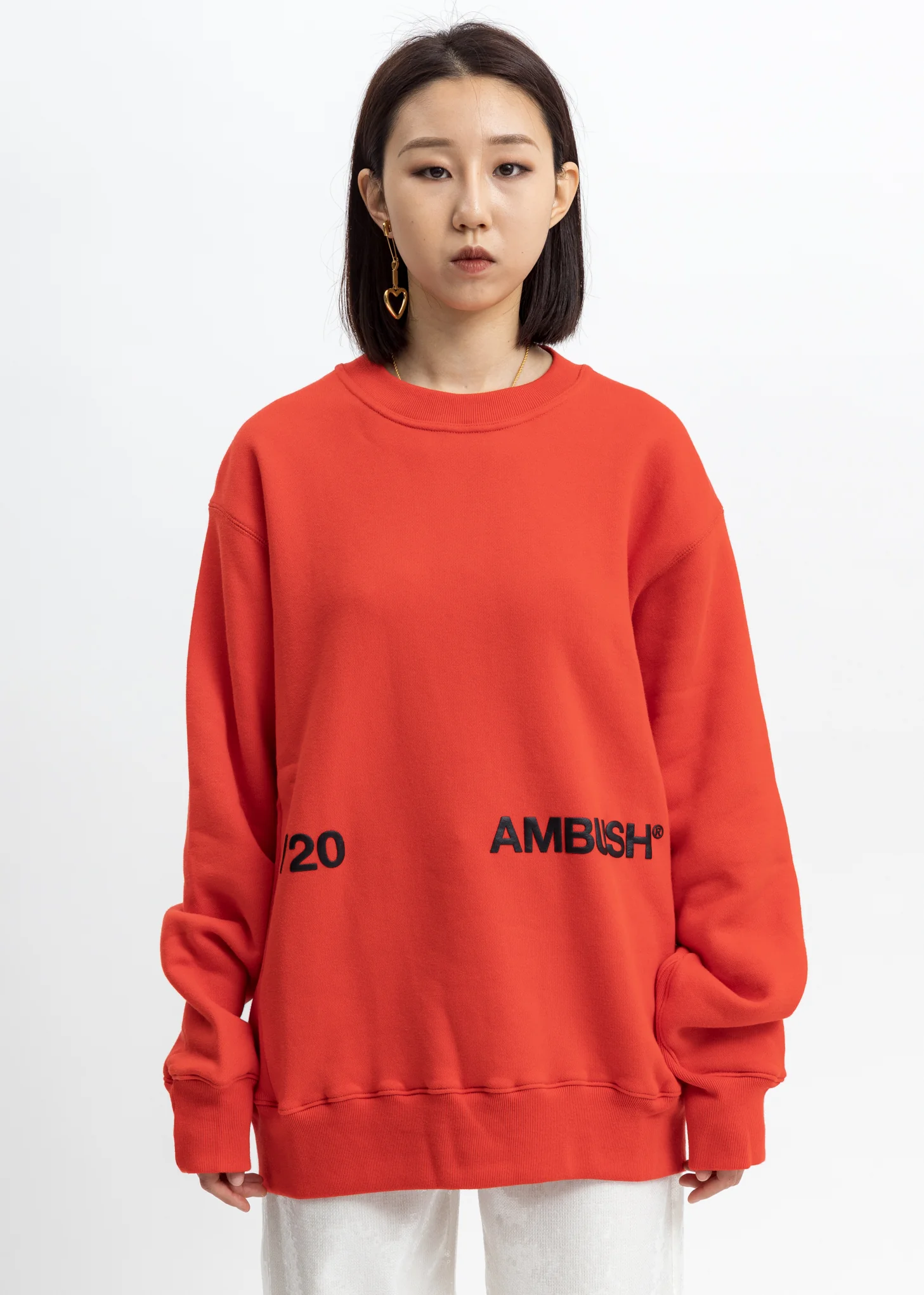 Red Logo Crewneck Sweater