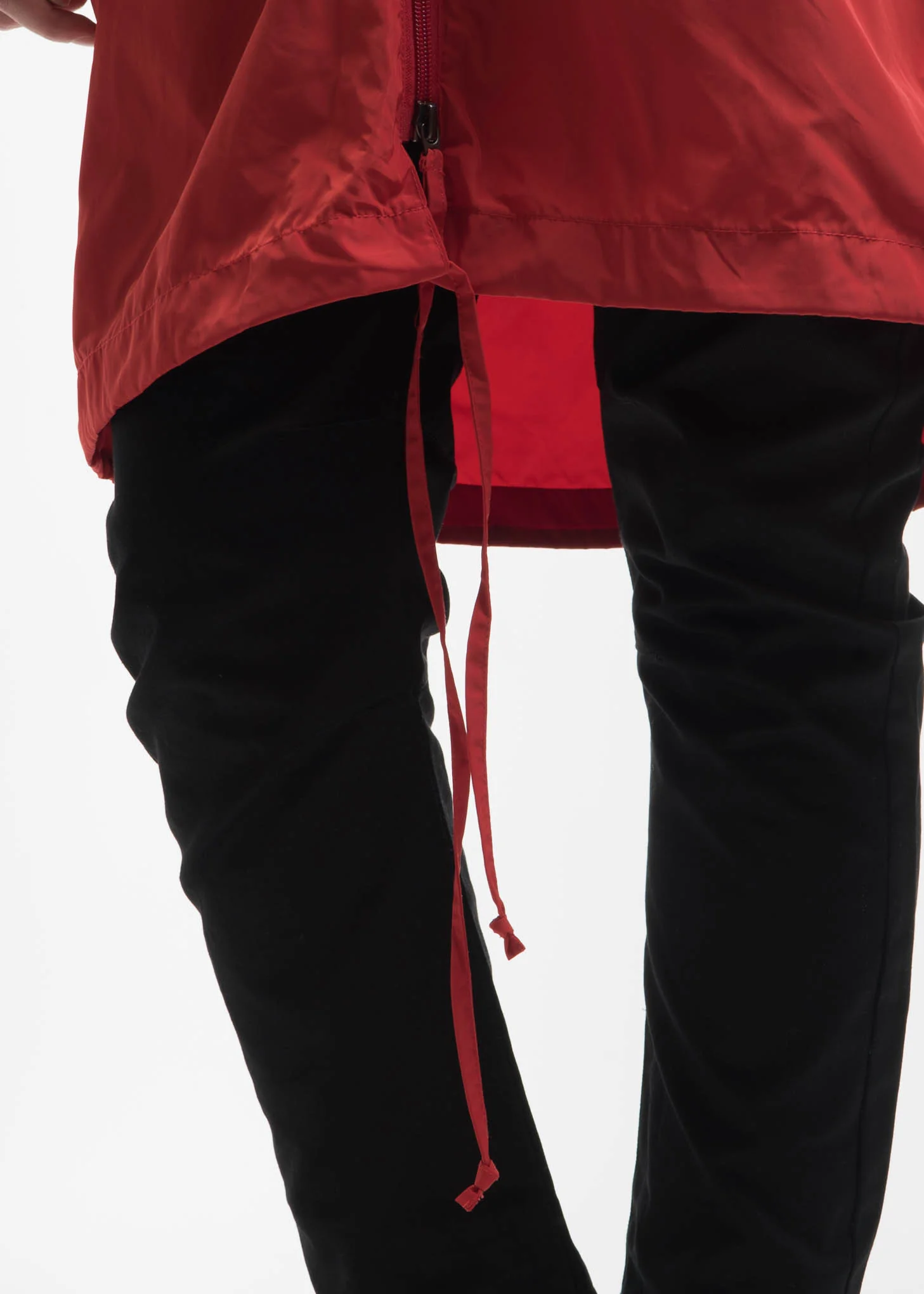Red Memory Tech Long Hooded Windbreaker - Image 3