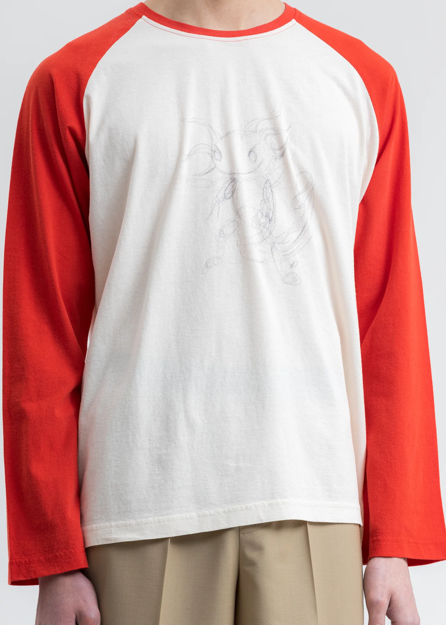 Red Monster Long Sleeve Raglan Shirt - Image 2