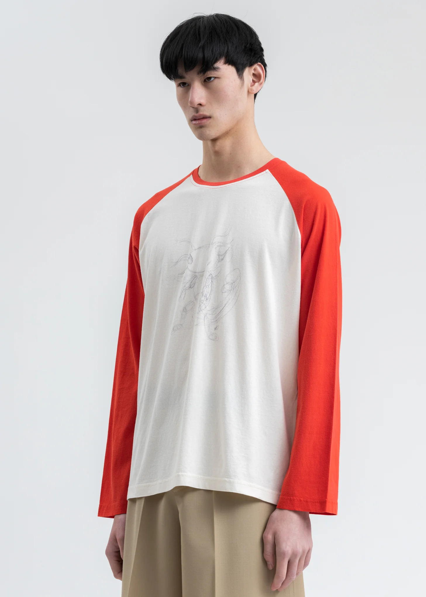 Red Monster Long Sleeve Raglan Shirt - Image 3