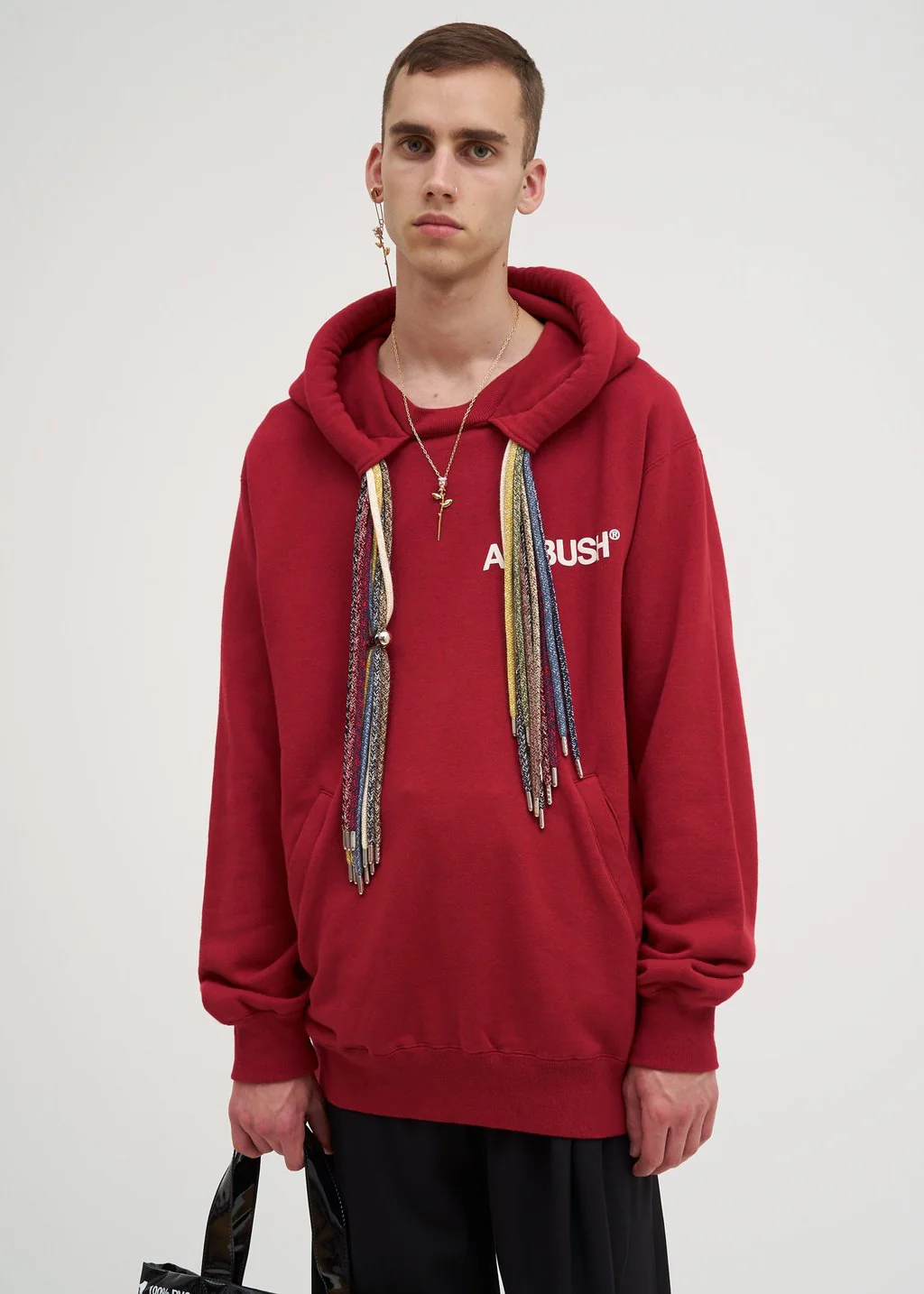 Red Multi Cord Hoodie - Image 3