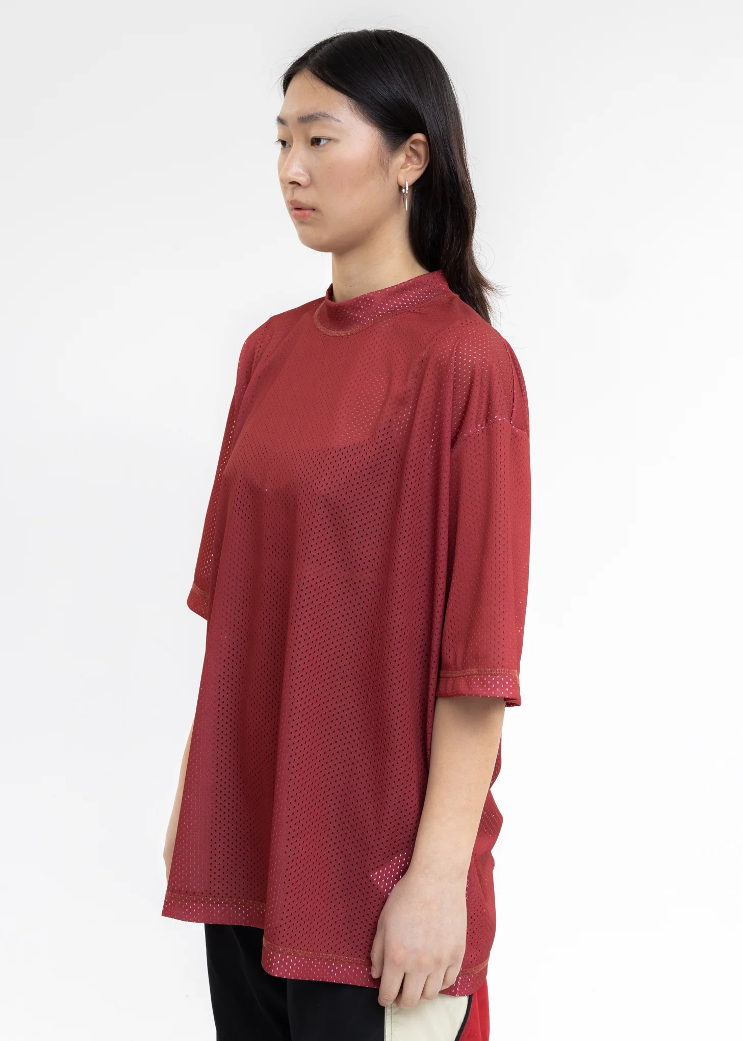 Red Net T-Shirt With Print - Image 3