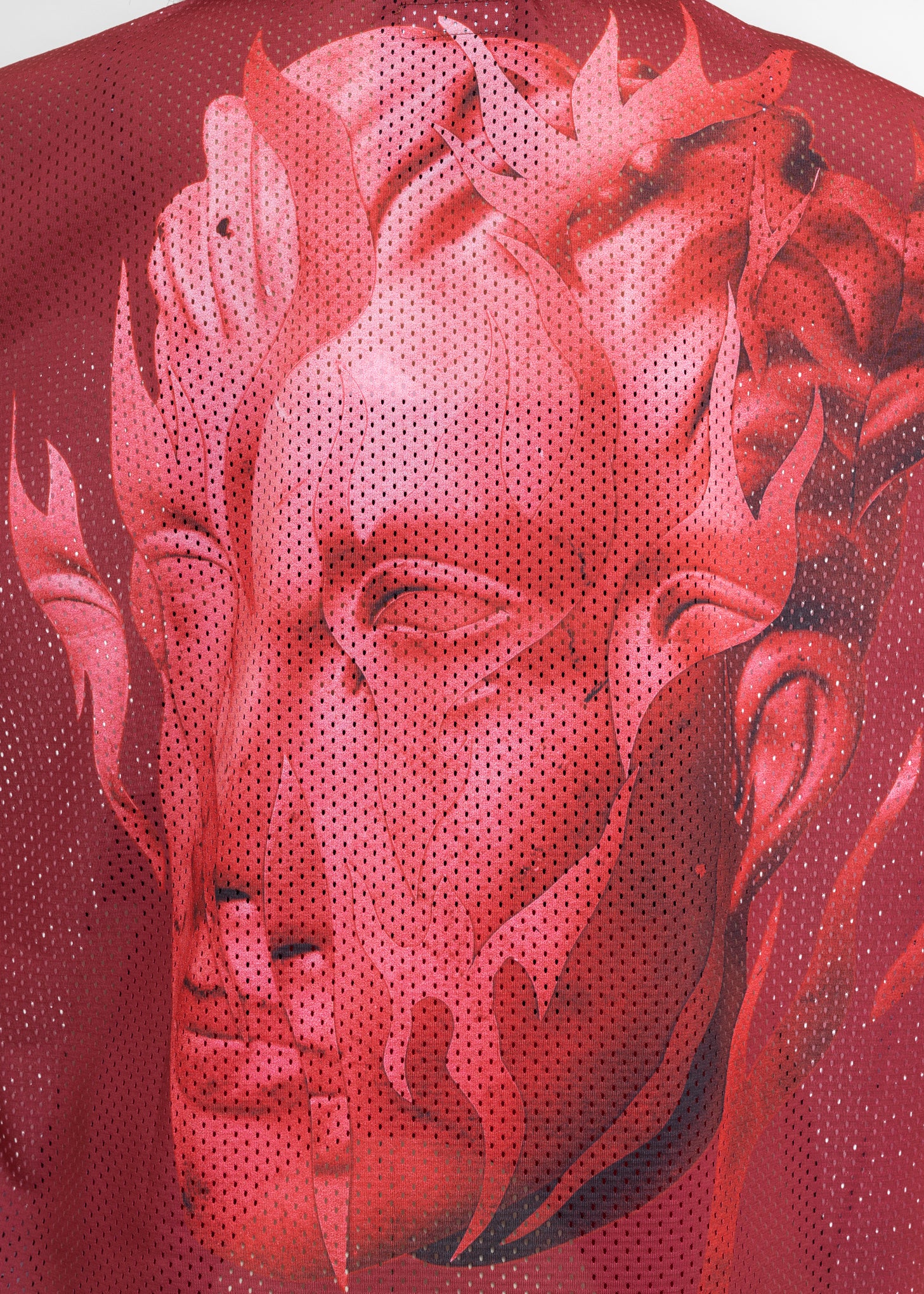 Red Net T-Shirt With Print - Image 4