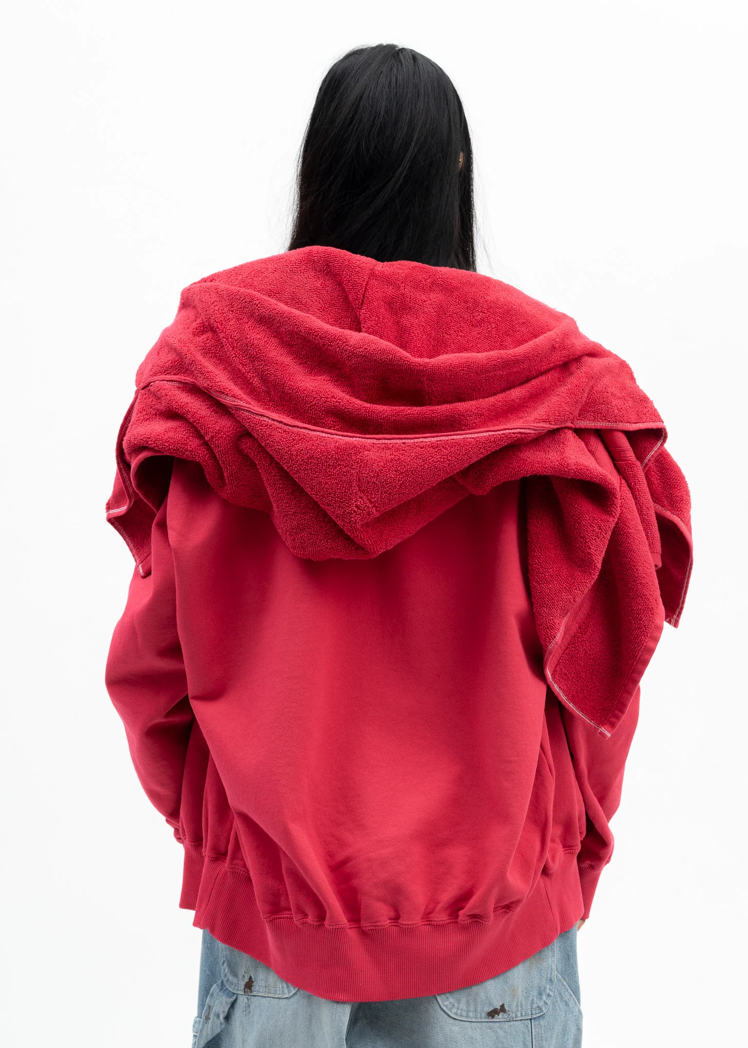 RED ONSEN TOWEL HOODIE - Image 5
