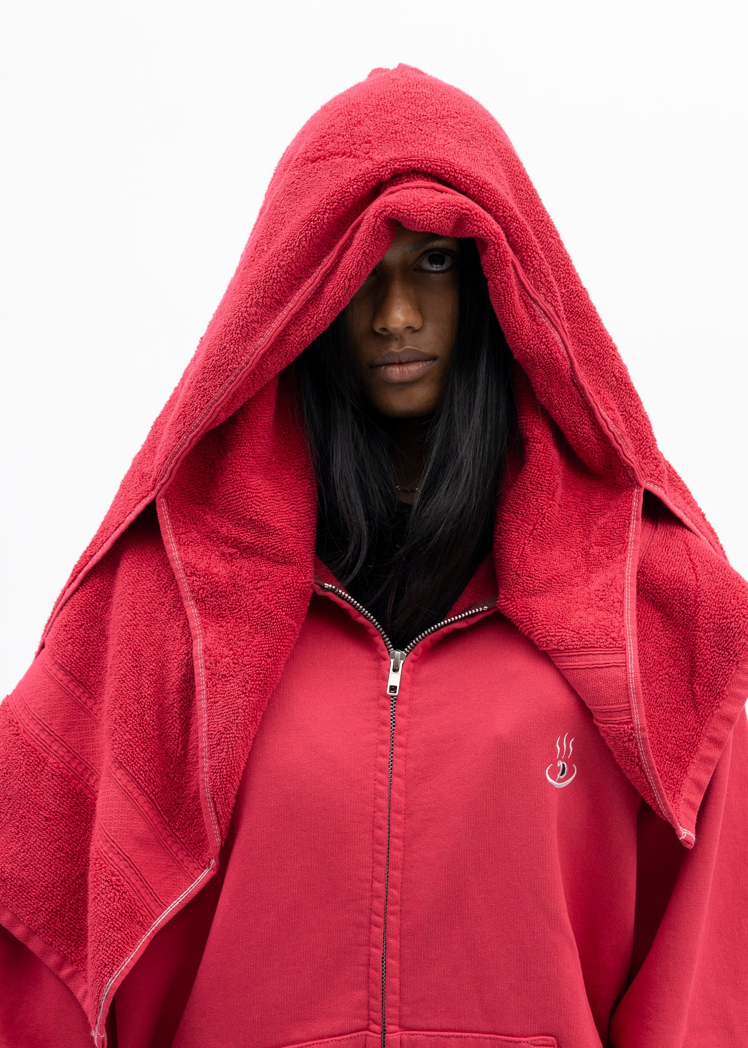 RED ONSEN TOWEL HOODIE - Image 7