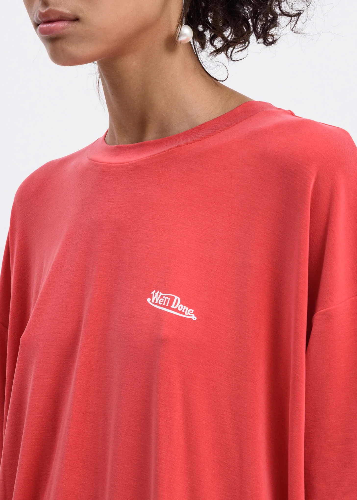 Red Oversized we11done T-Shirt - Image 2