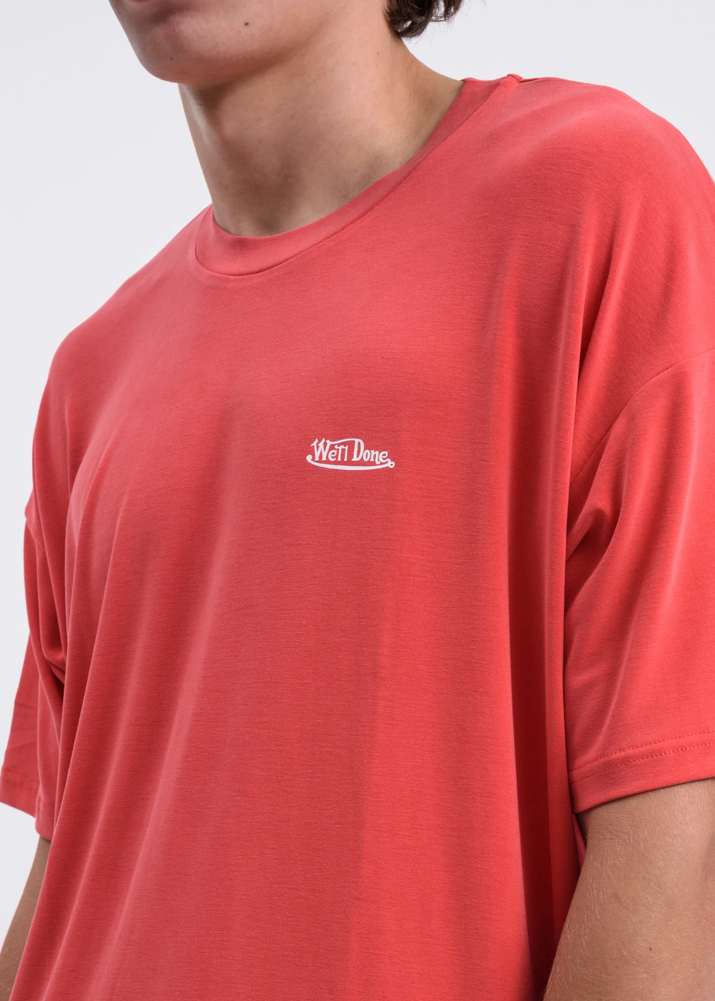 Red Oversized we11done T-Shirt - Image 2
