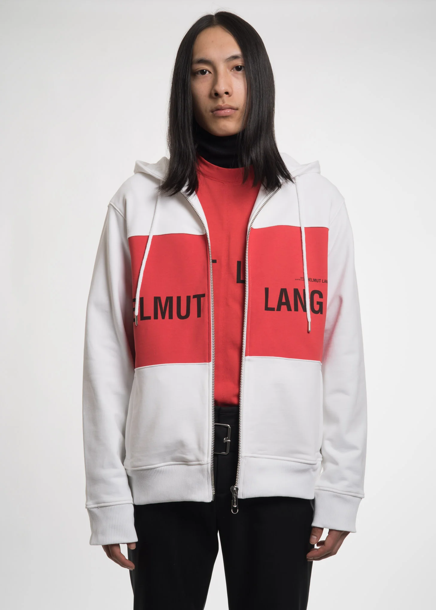Red Panel Campaign Zip Hoodie - Image 4