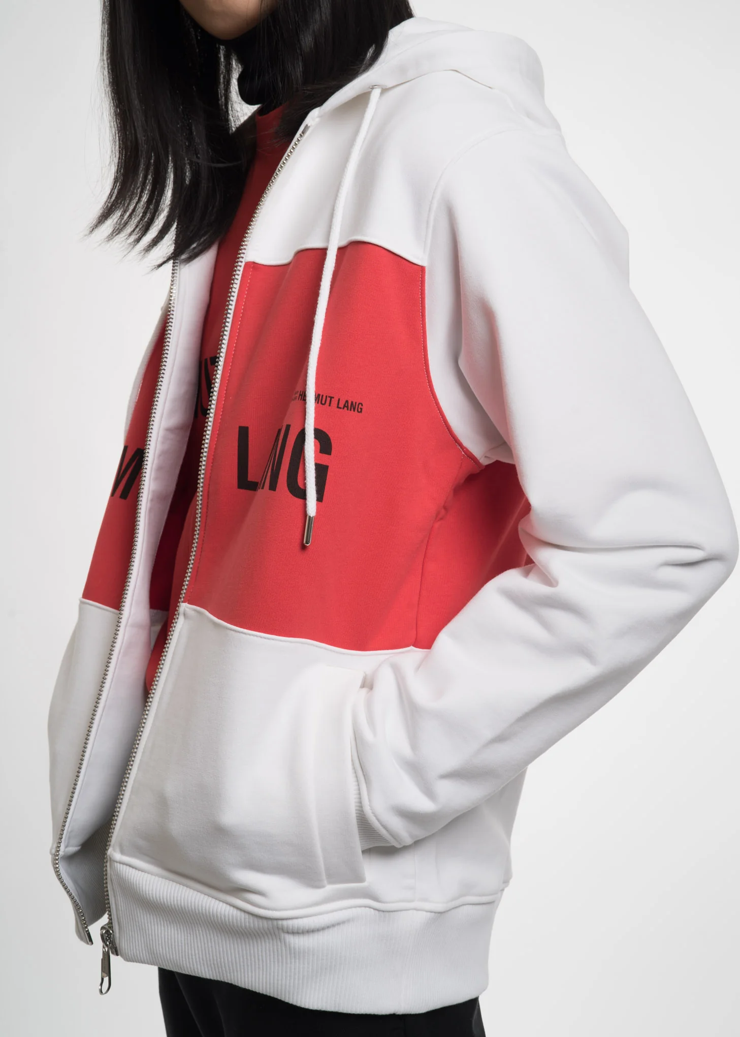 Red Panel Campaign Zip Hoodie - Image 5