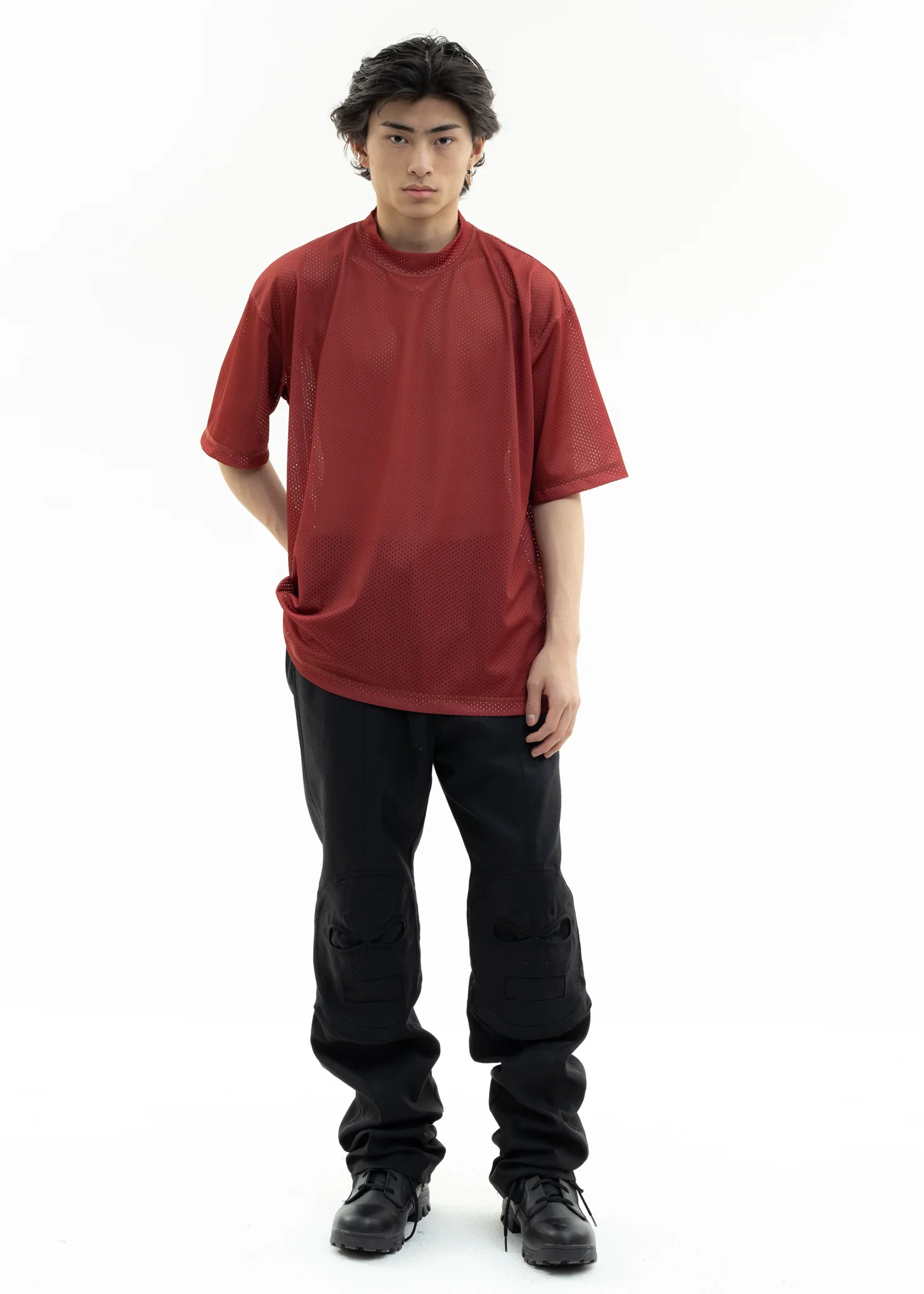 Red Net T-Shirt With Print - Image 5