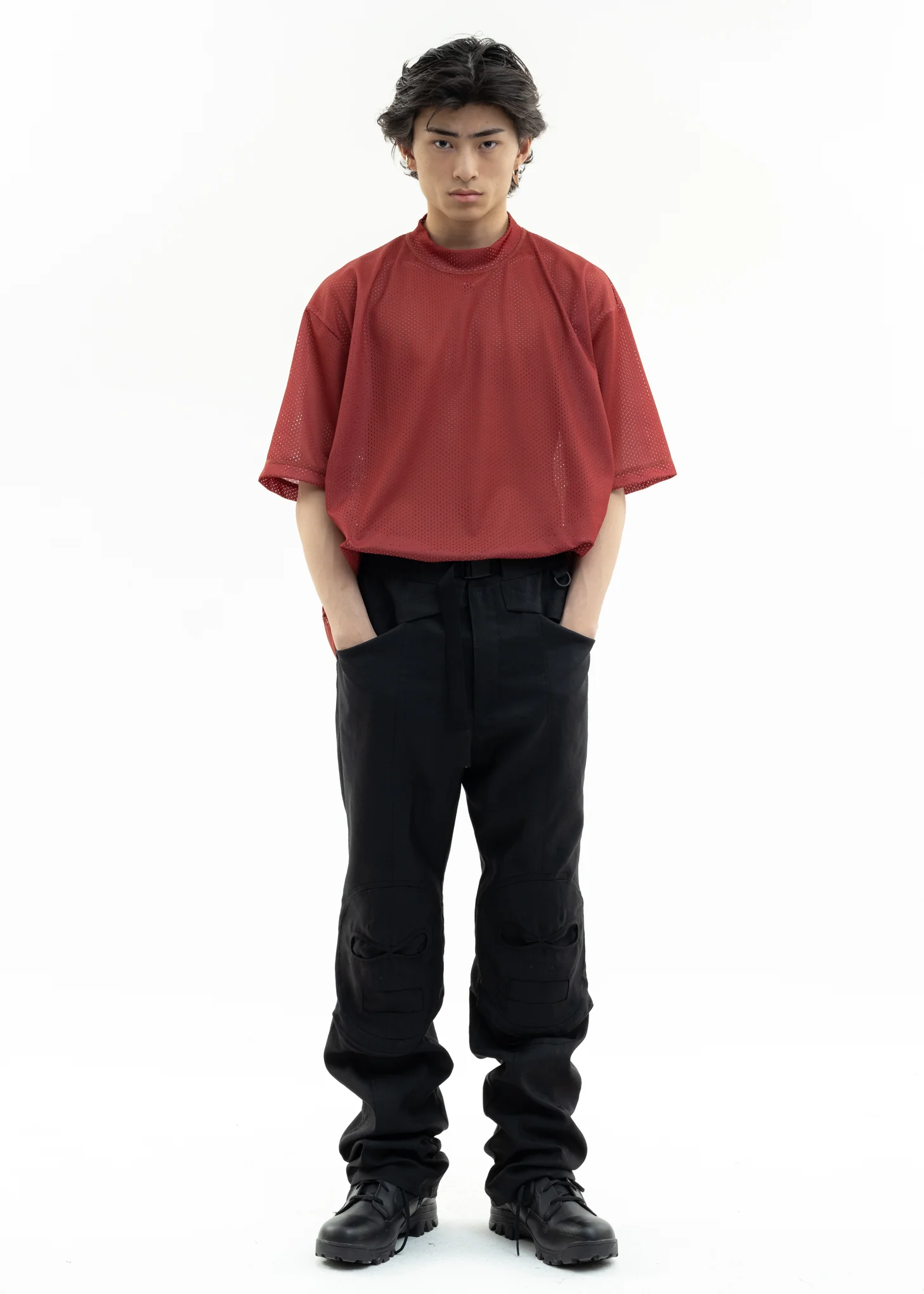 Red Net T-Shirt With Print - Image 6