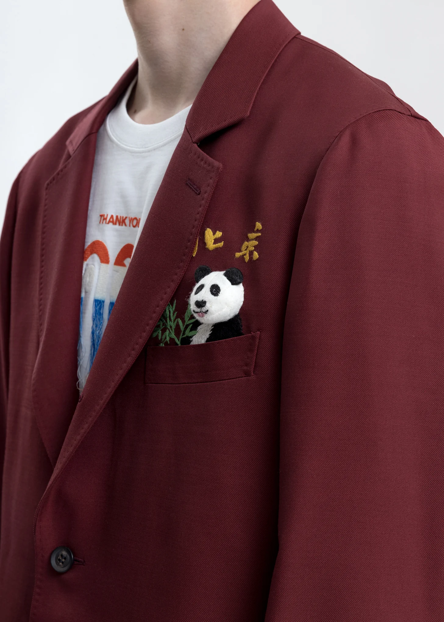 Red Puppet Animal Embroidery Jacket - Image 2