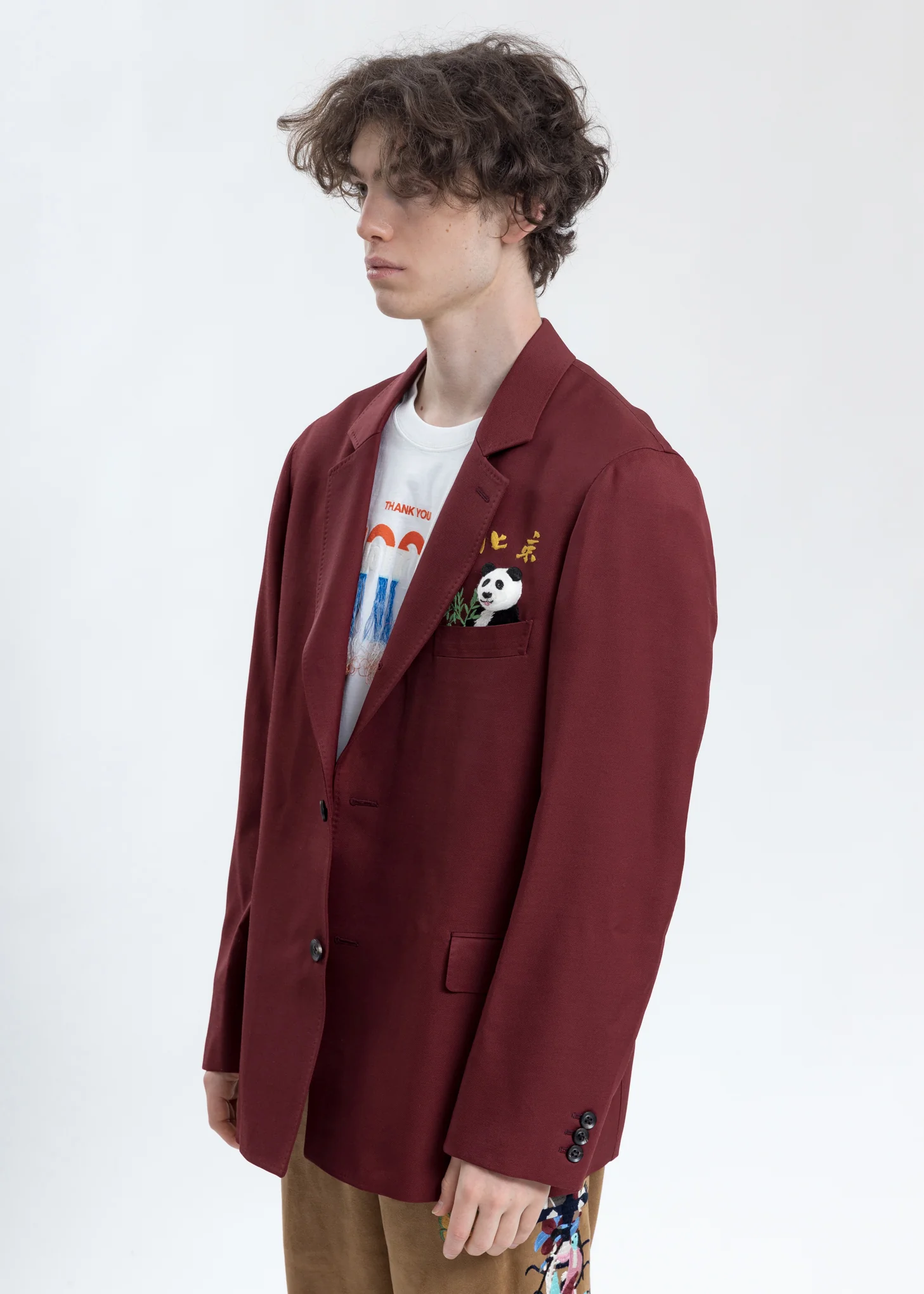 Red Puppet Animal Embroidery Jacket - Image 4