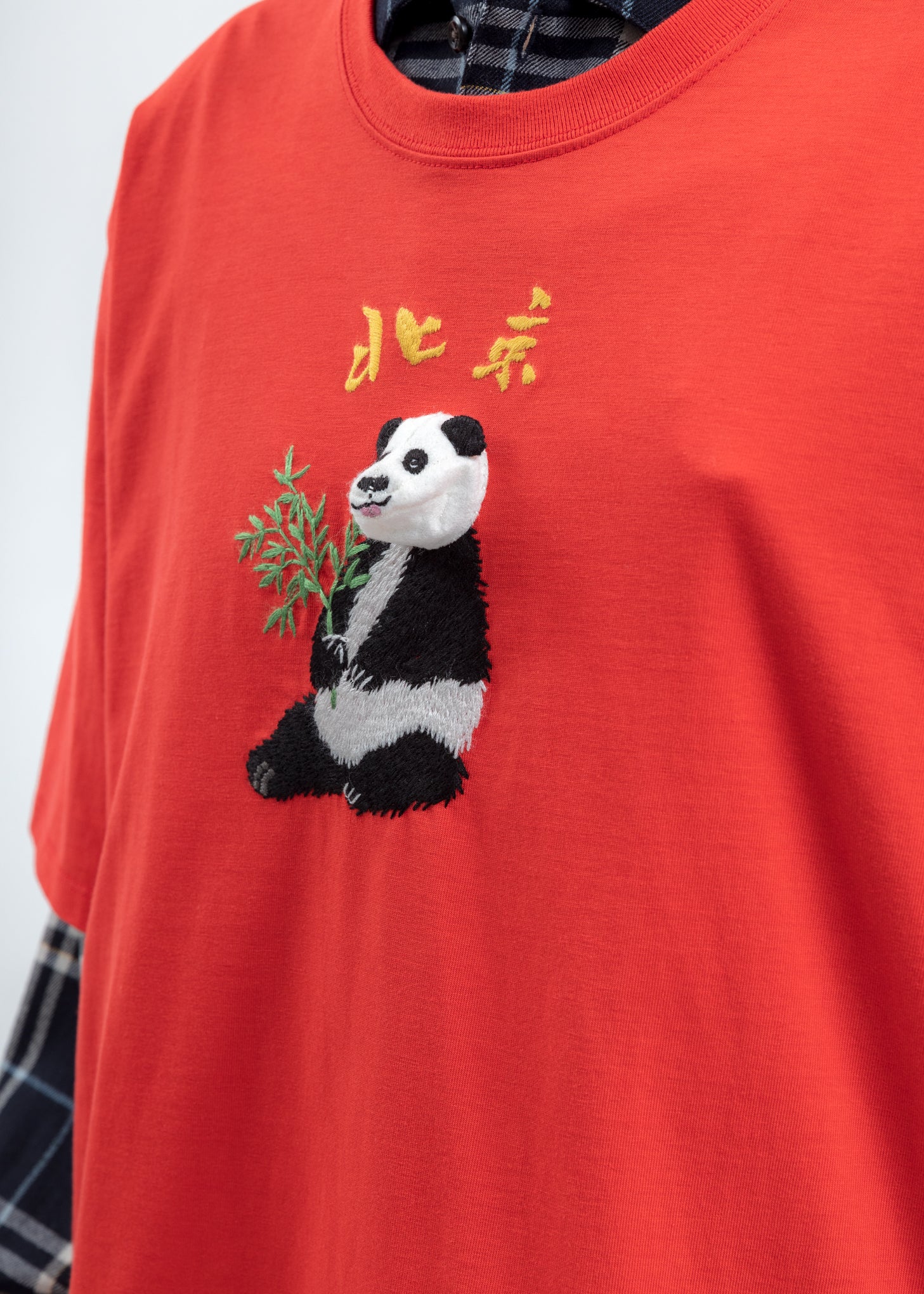 Red Puppet Animal Embroidery T-Shirt - Image 2
