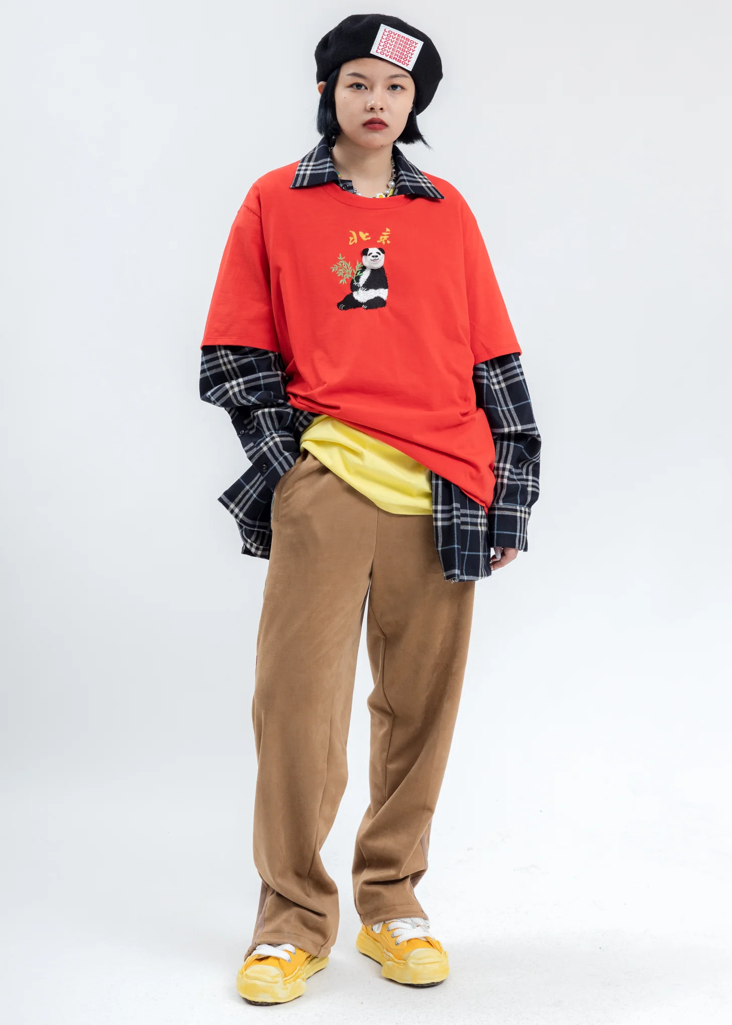 Red Puppet Animal Embroidery T-Shirt - Image 5