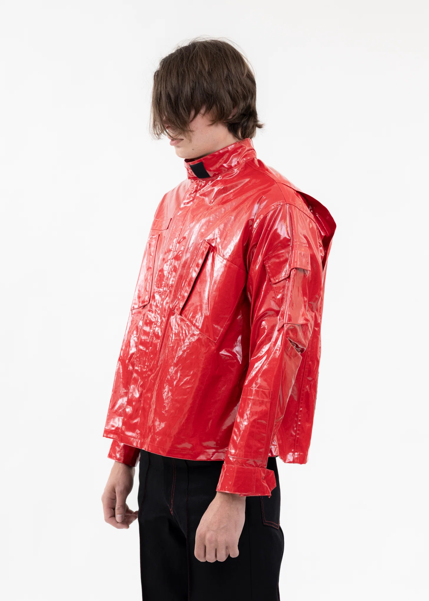 RED PVC COATING JACKET - Image 3
