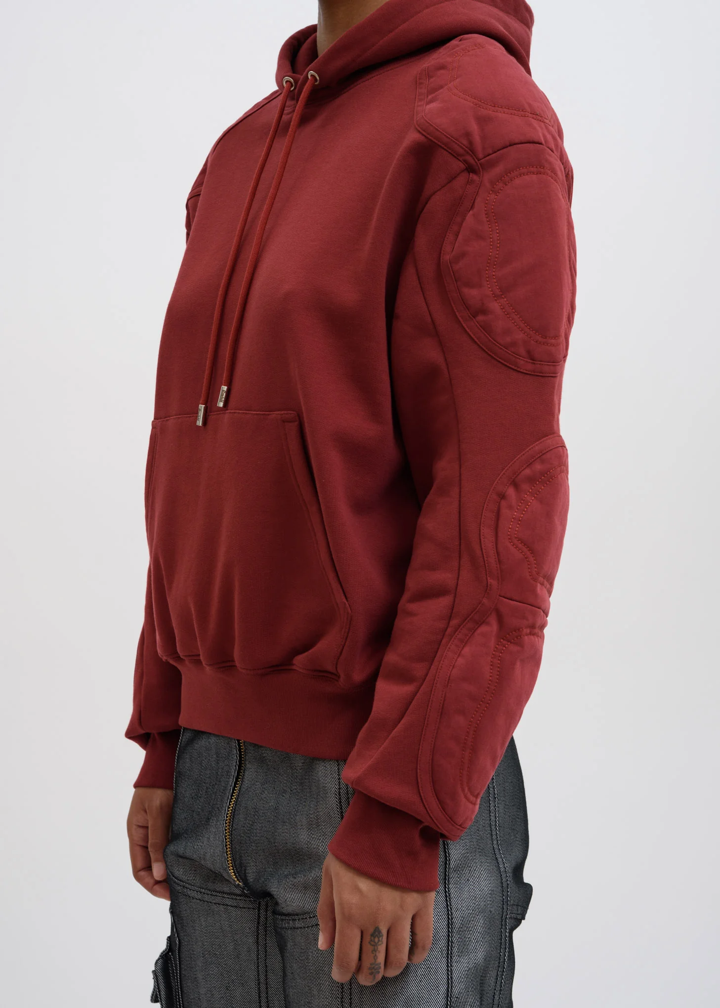 Red Renwhar Hoodie w/ Patches - Image 3