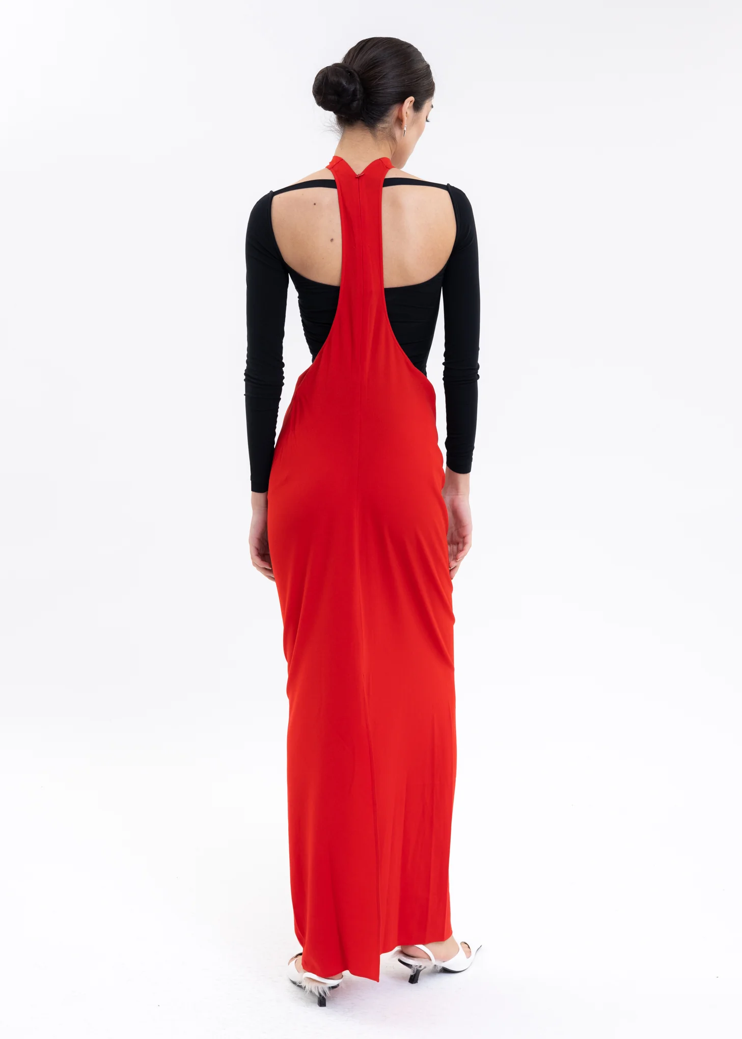 Red Round Neck Dress -Preorder - Image 2