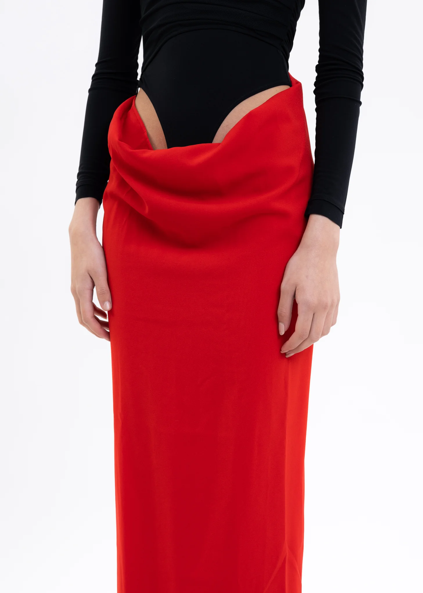 Red Round Neck Dress -Preorder - Image 6