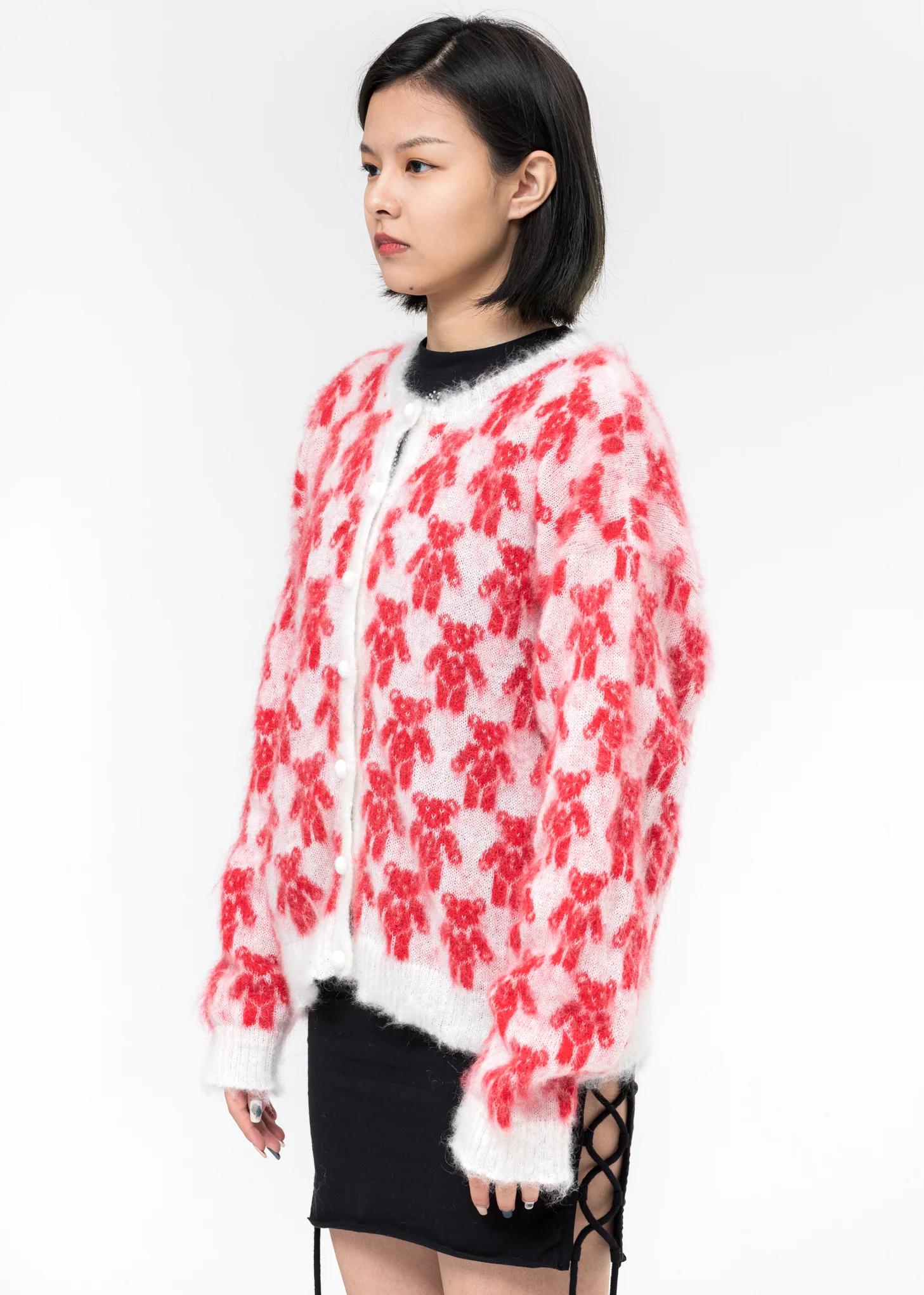 Red Teddies Knit Cardigan - Image 3
