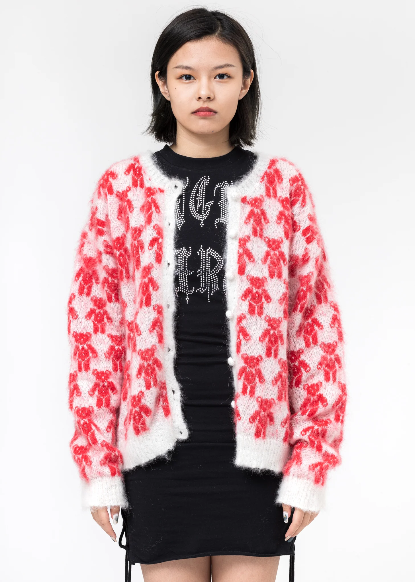 Red Teddies Knit Cardigan - Image 5